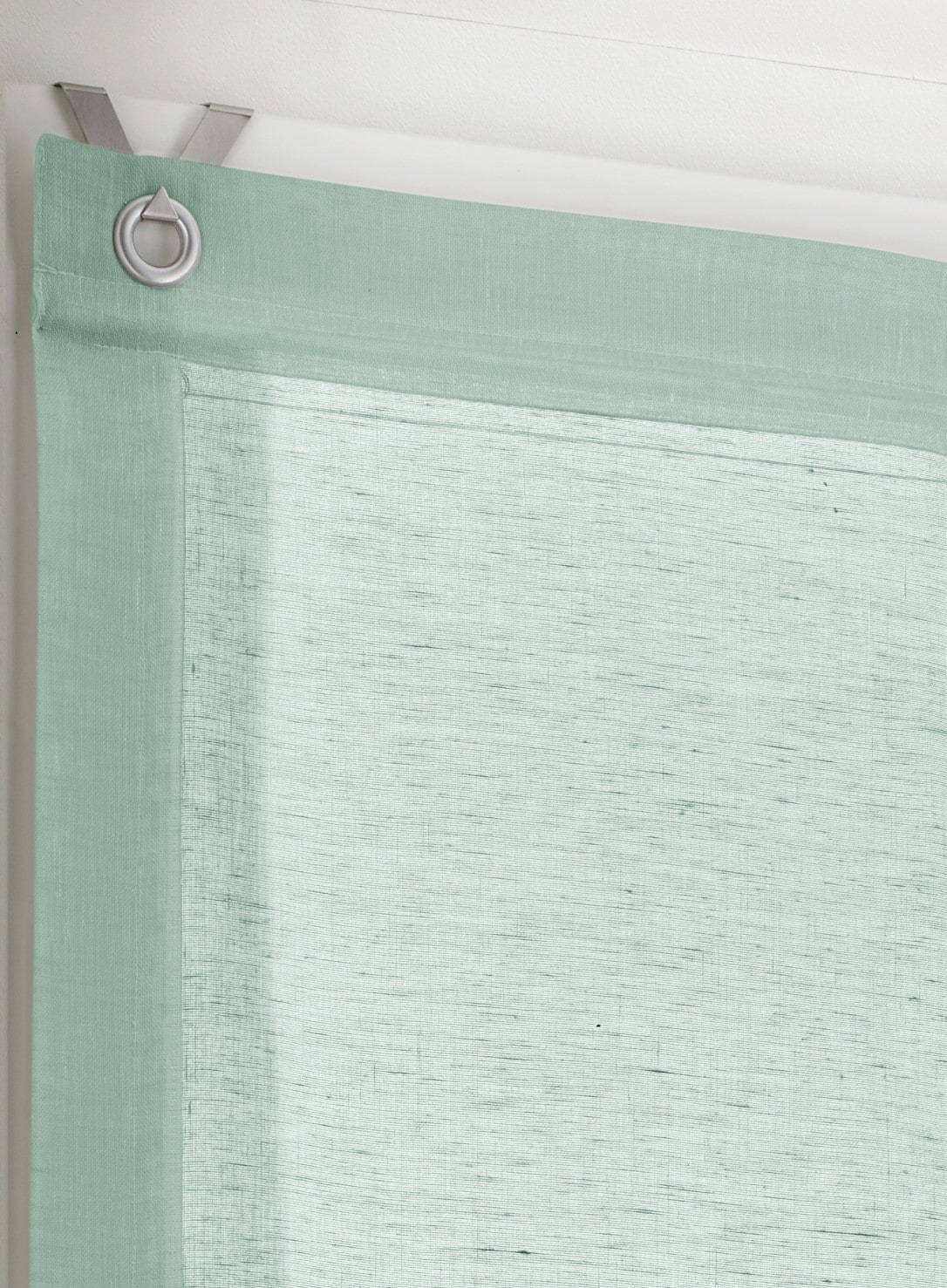 Kutti Paroi japonaise »Brondby« mit Suspension du crochet Aucun perçage requis suspendu librement Aspect lin, filtration de la lumière, crochets en acier inoxydable