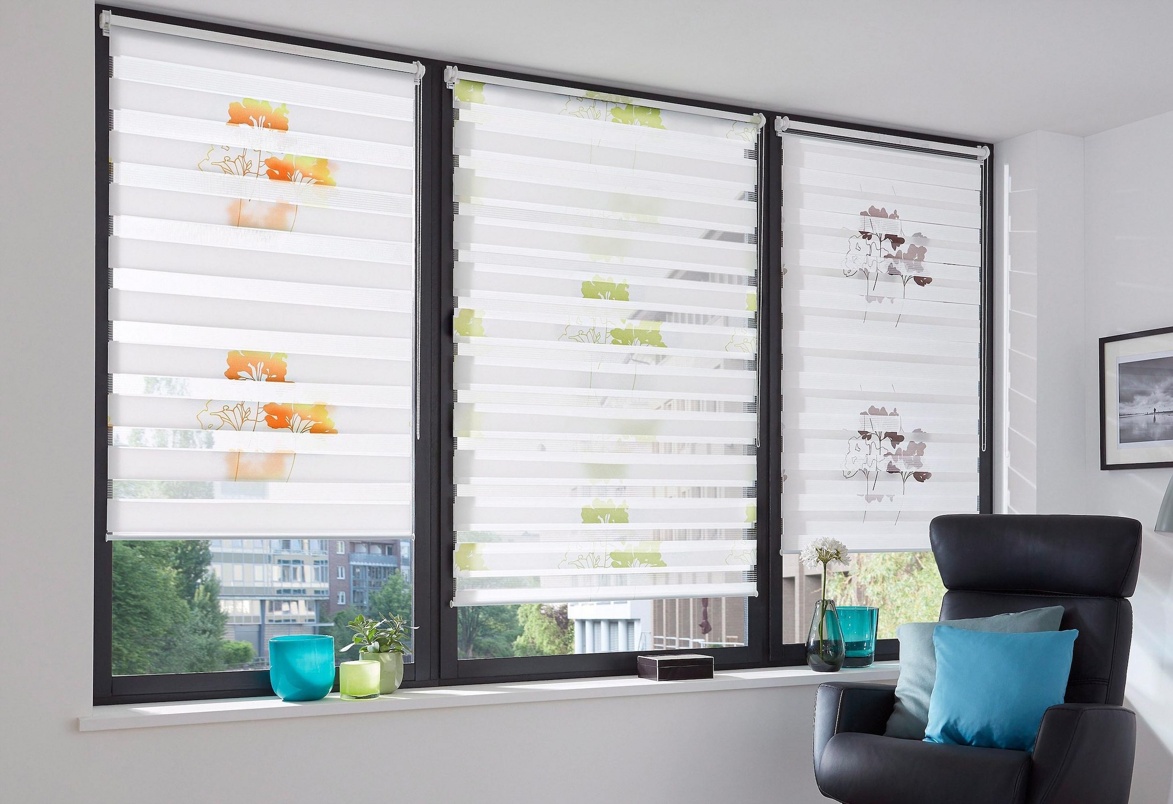 K-HOME Doppelrollo »Delphi« Lichtschutz ohne Bohren im Fixmass