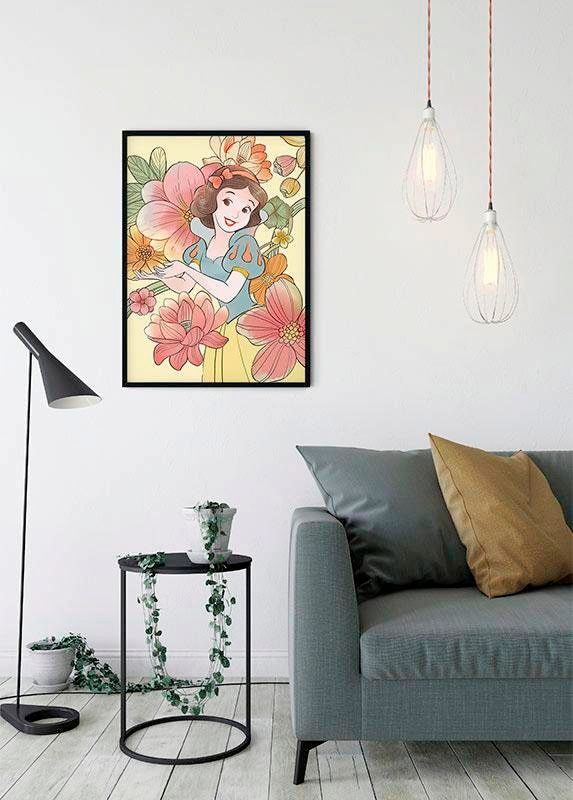 Komar Bild »Snow White Flowers« Disney 1 Stk. tlg. Wandbild zur Dekoration im Kinderzimmer - ohne Rahmen