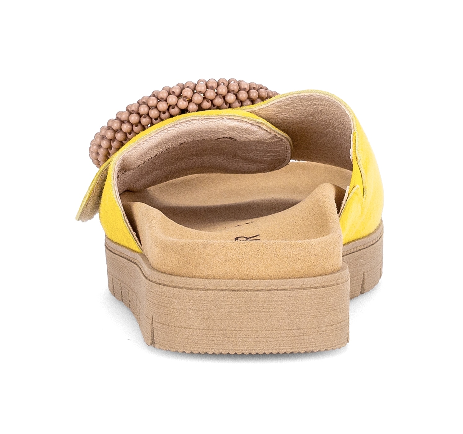 Gabor Pantolette  plateforme, chaussure d'été, mule avec perles décoratives sur la boucle décorative