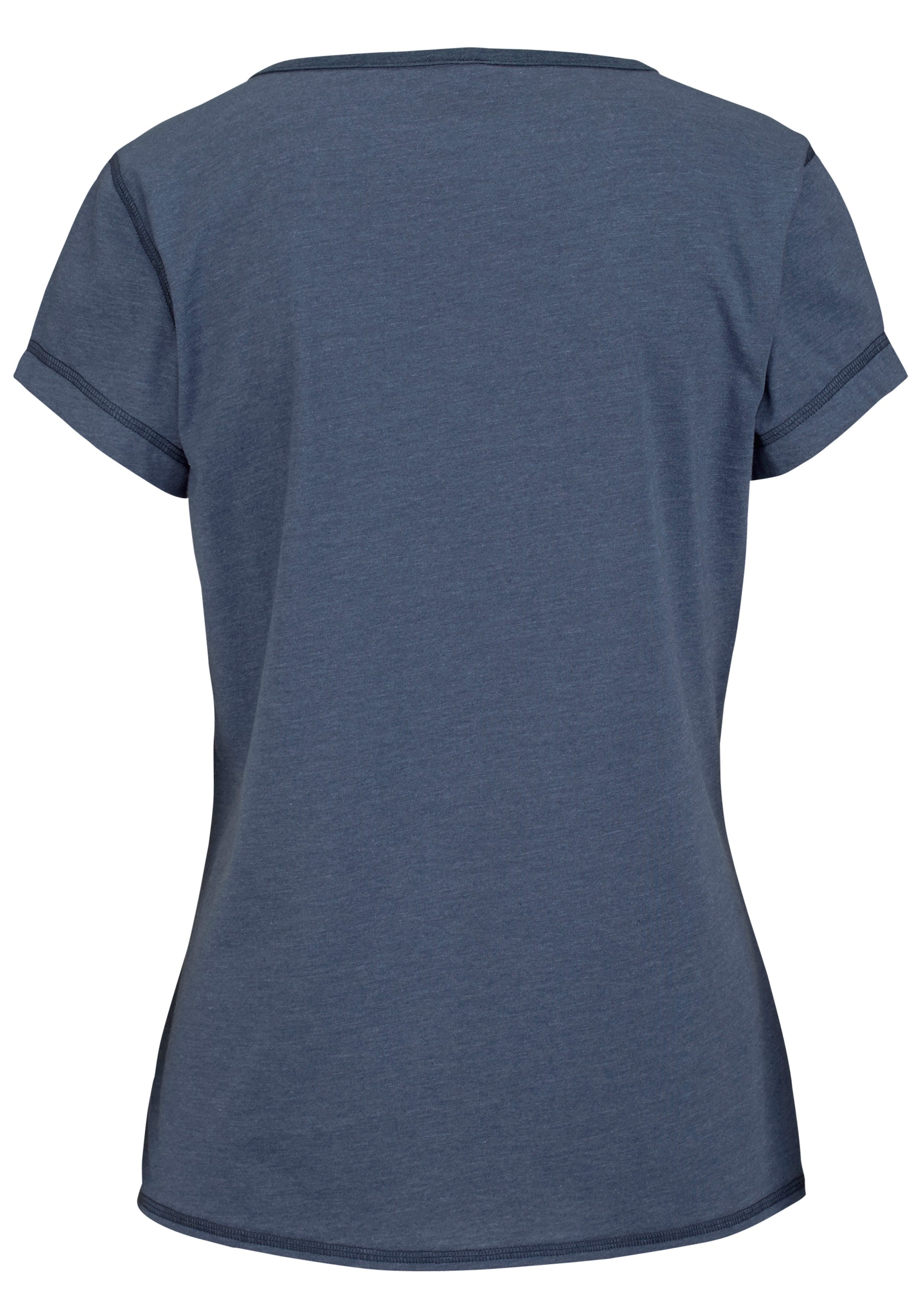 Arizona Shorty 2 cuis tlg., meliert mit Rundhalsausschnitt Brusttasche