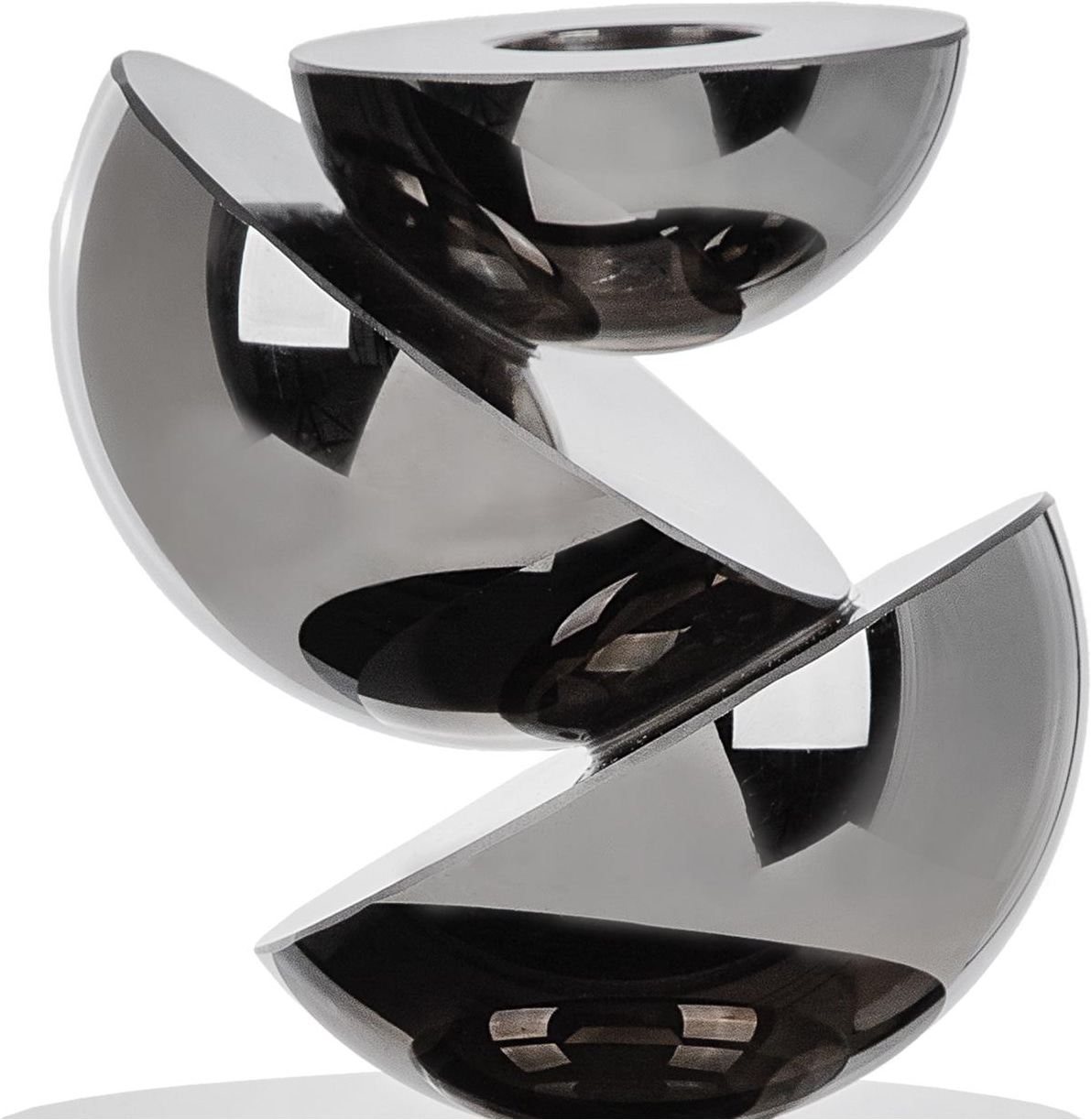 GILDE Chandelier »Glass Art, Kerzenleuchter, "Hakura", Glas, schwarz« Bougeoir Hakura décoration de table moderne