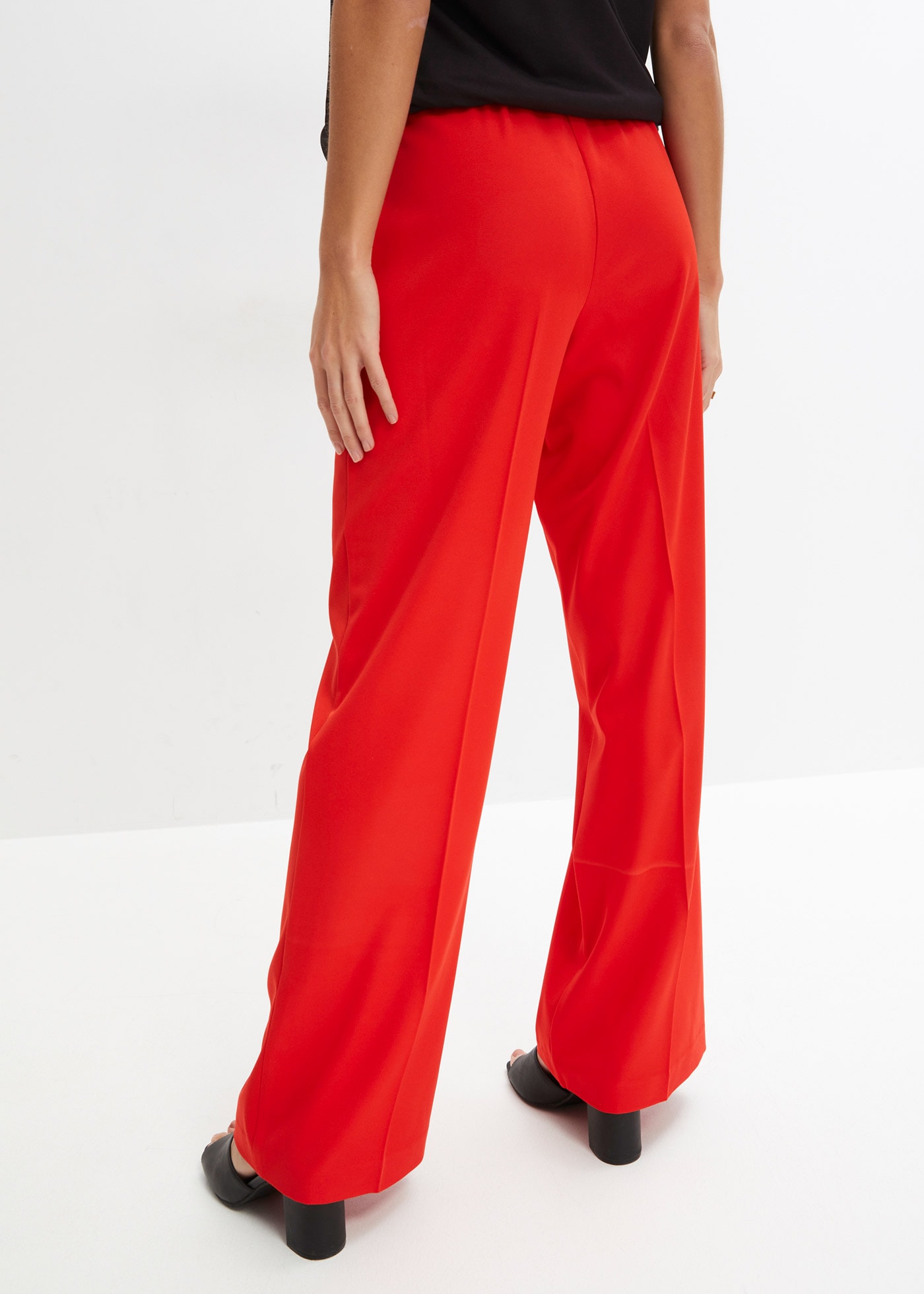 bonprix Pantalon marlène »Marlenehose«  aus Polyester und Elasthan, Loose fit Passform, femininer Stil