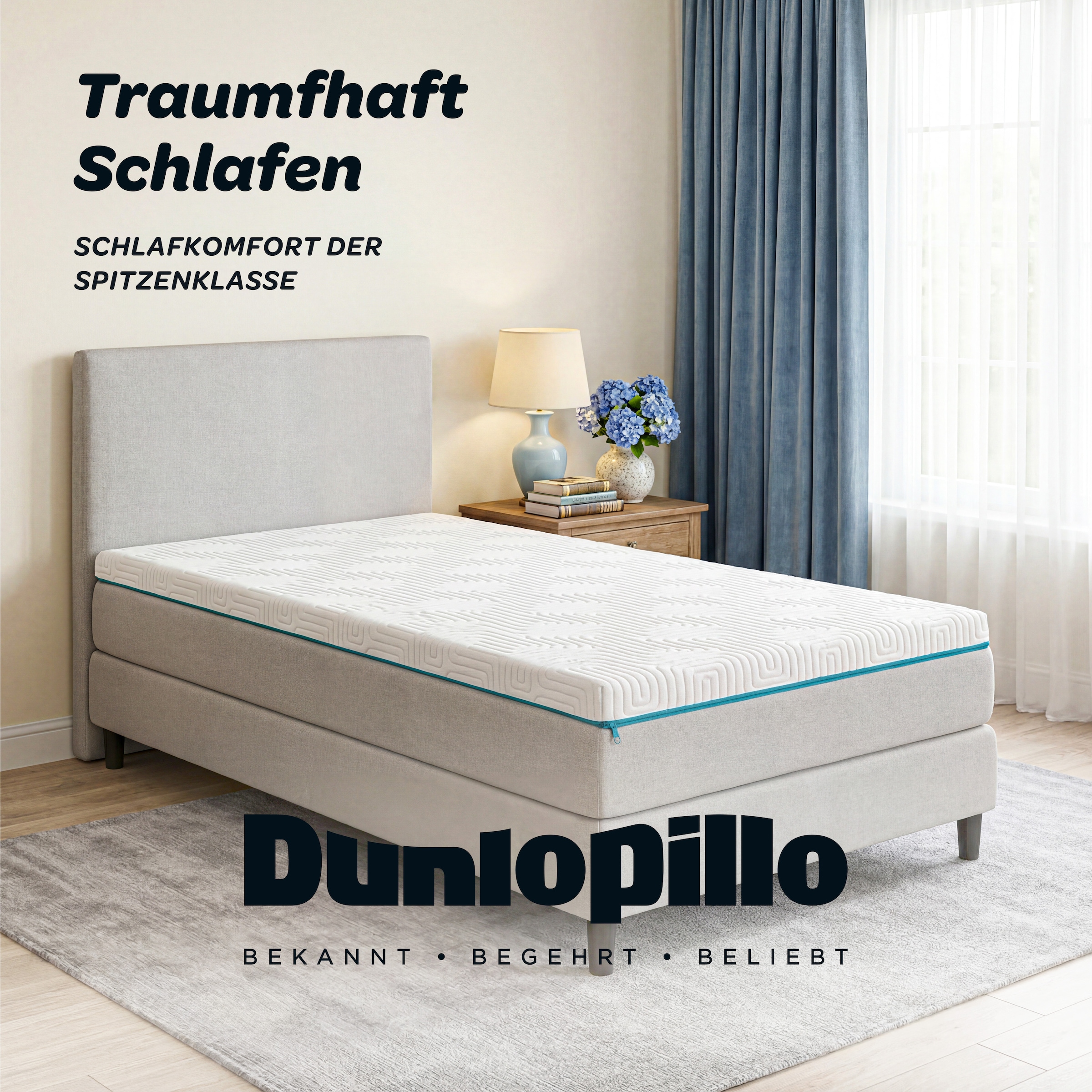 Dunlopillo Topper »Balance, Gelschaumtopper 90x200 & 140x200 cm und weitere Grössen« punktgenaue Körperanpassung, unterstützt ergonomische Liegeposition