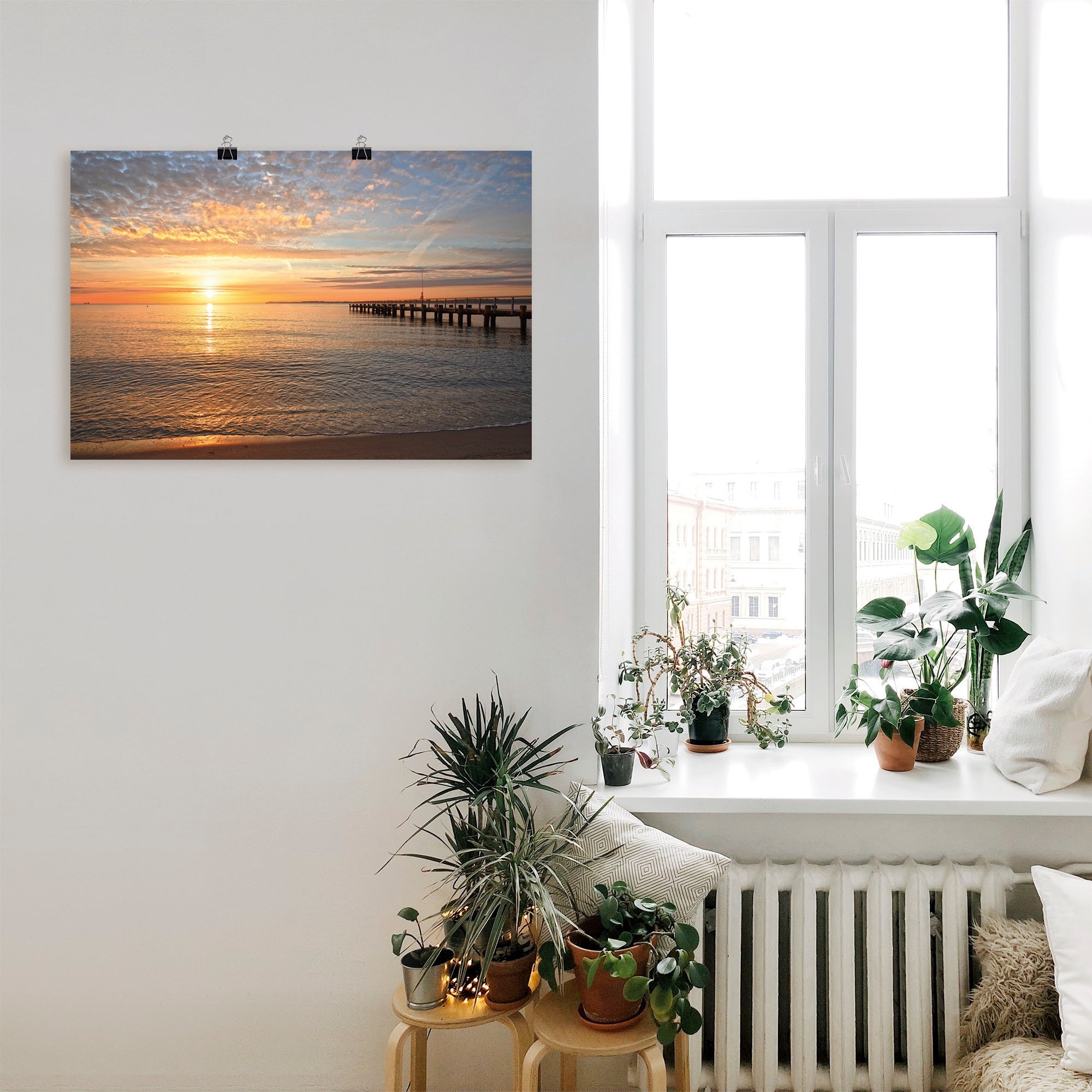 Artland Wandbild »Früh morgens an der Ostsee« Bilder vom Sonnenuntergang & -aufgang 1 Stk. tlg. als Alubild, Outdoorbild, Leinwandbild, Poster, Wandaufkleber