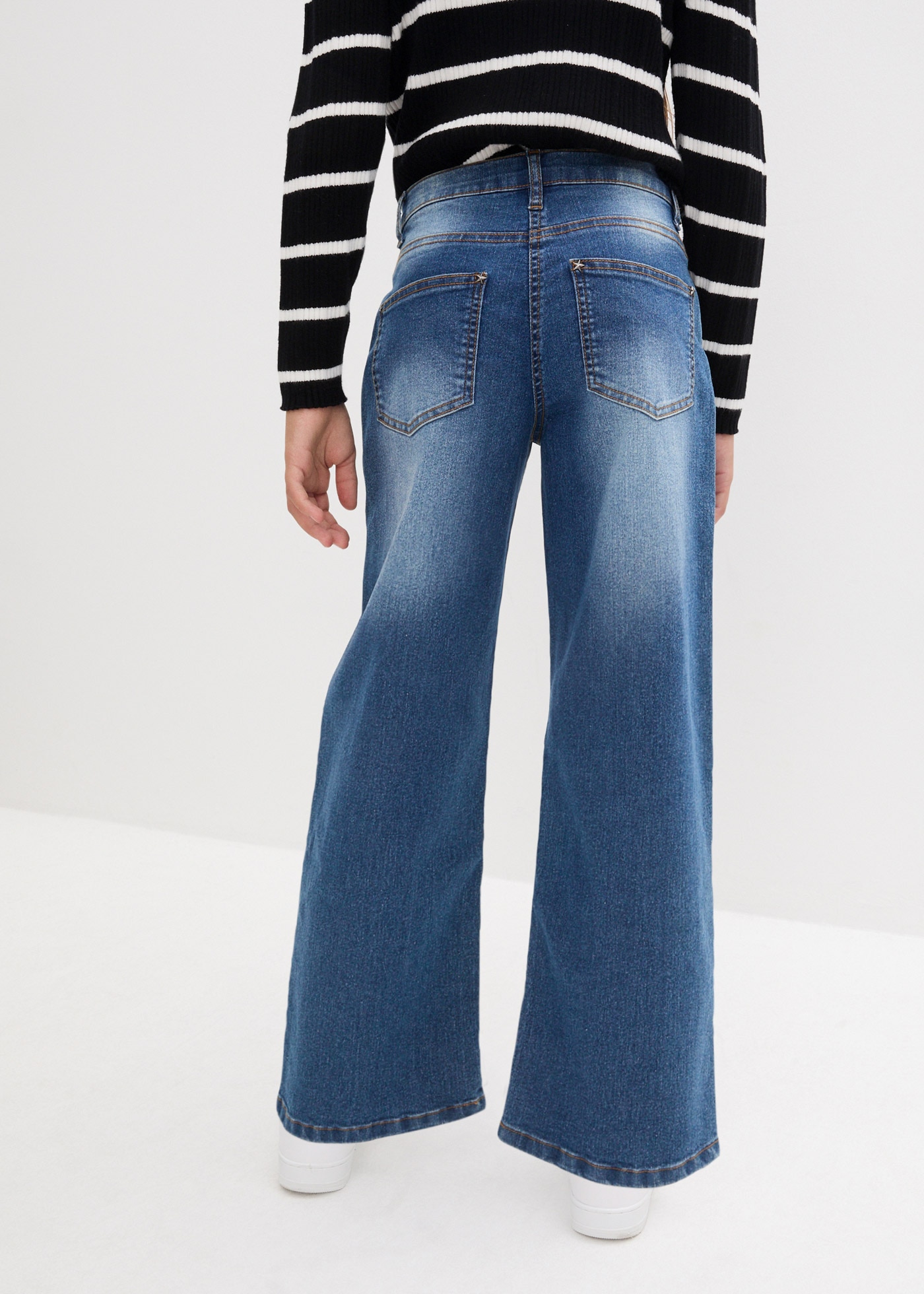 bonprix Jeans large , Wide-Leg-Jeans Mid Waist
