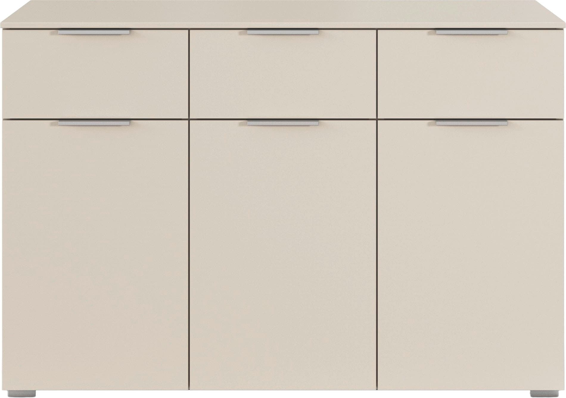 GOODproduct Kombikommode »Kommode Sideboard Schubladenkommode Schlafzimmerkommode CORTONA« Breite 120 cm inkl. SOFT-CLOSE-FUNKTION, mit moderner Dekor-Front,  mit 3 Schubladen und 3 verstellbaren Einlegeboden MADE IN GERMANY