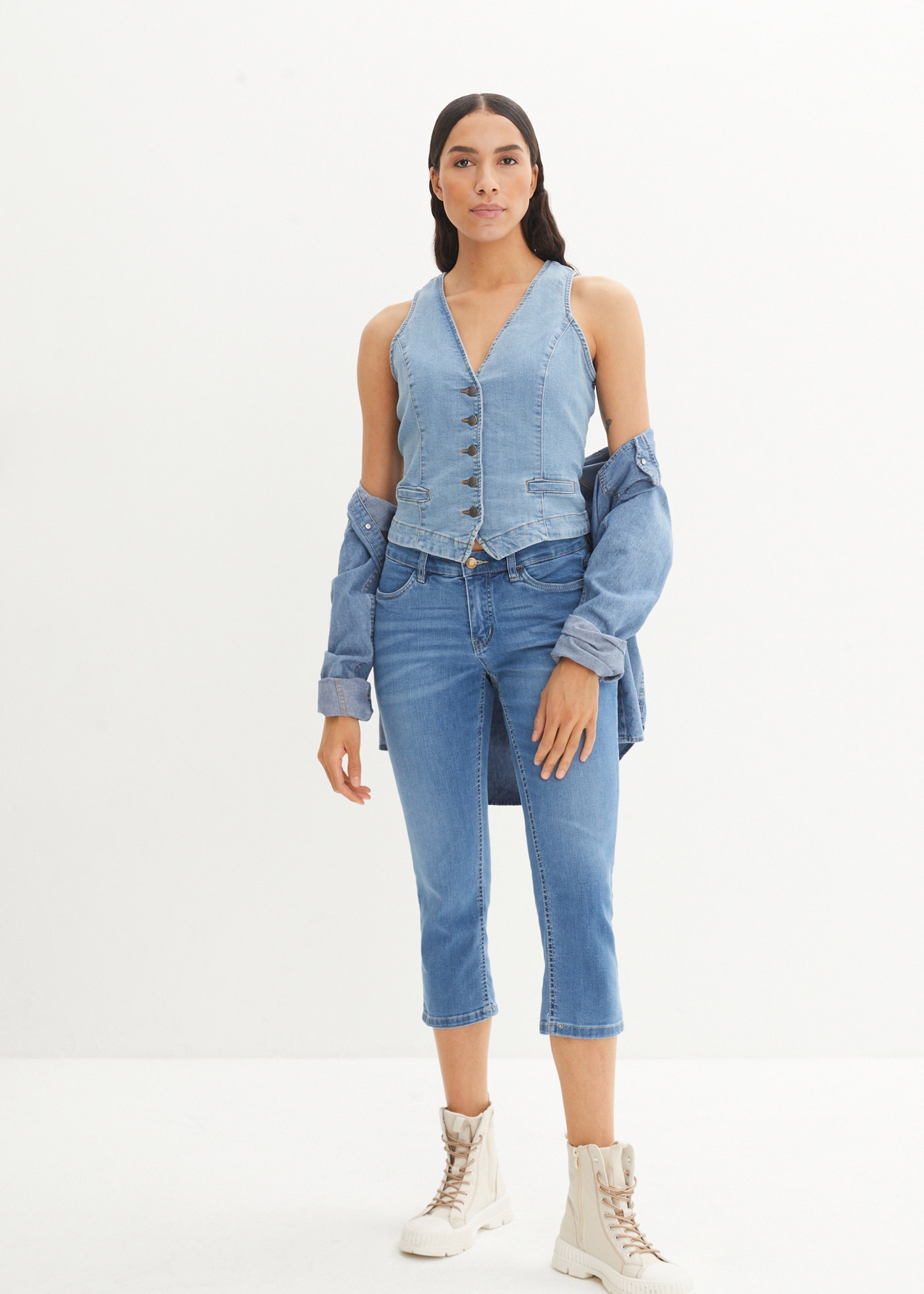 bonprix Jeans 7/8 Slim fit Passform, schmale Beinform, 7/8-Länge