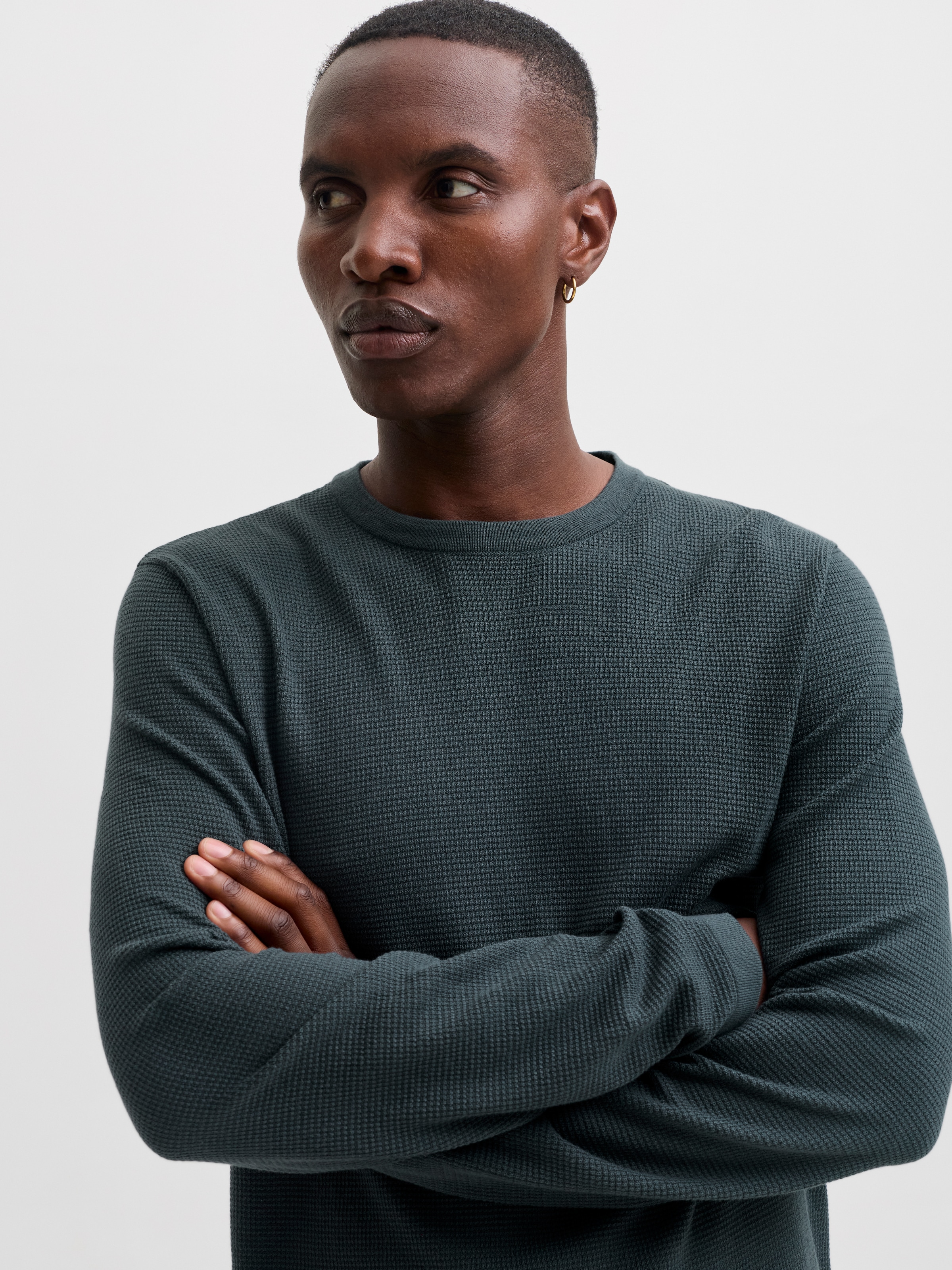 Jack & Jones Rundhalspullover »JJEAUSTIN KNIT CREW NECK NOOS« Baumwollmischung, regular fit