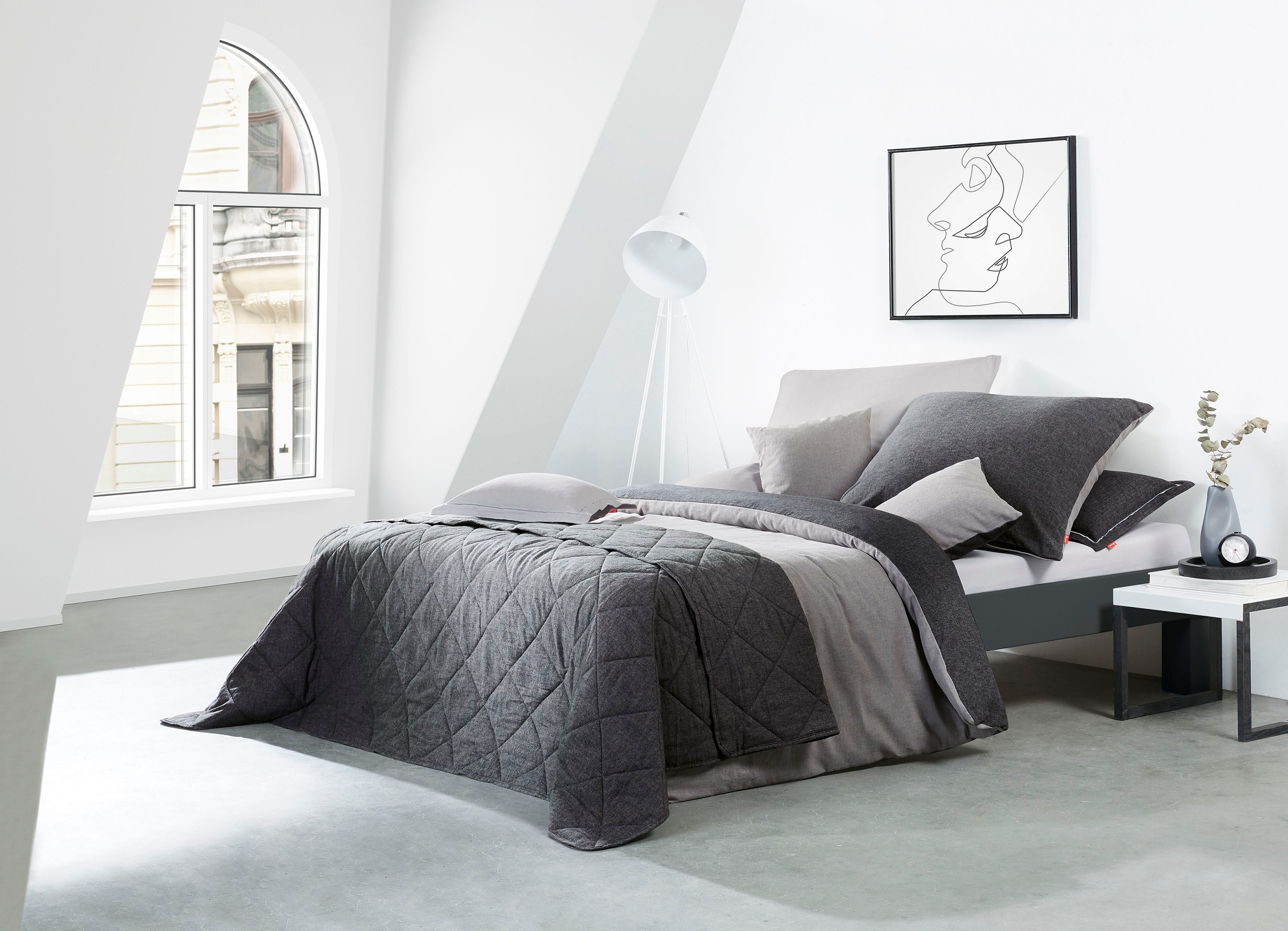 fleuresse Linge de lit réversible »Lech W 4158« 2 cuis Edelflanell, Baumwolle, in Gr. 135x200, 155x220, 200x200cm