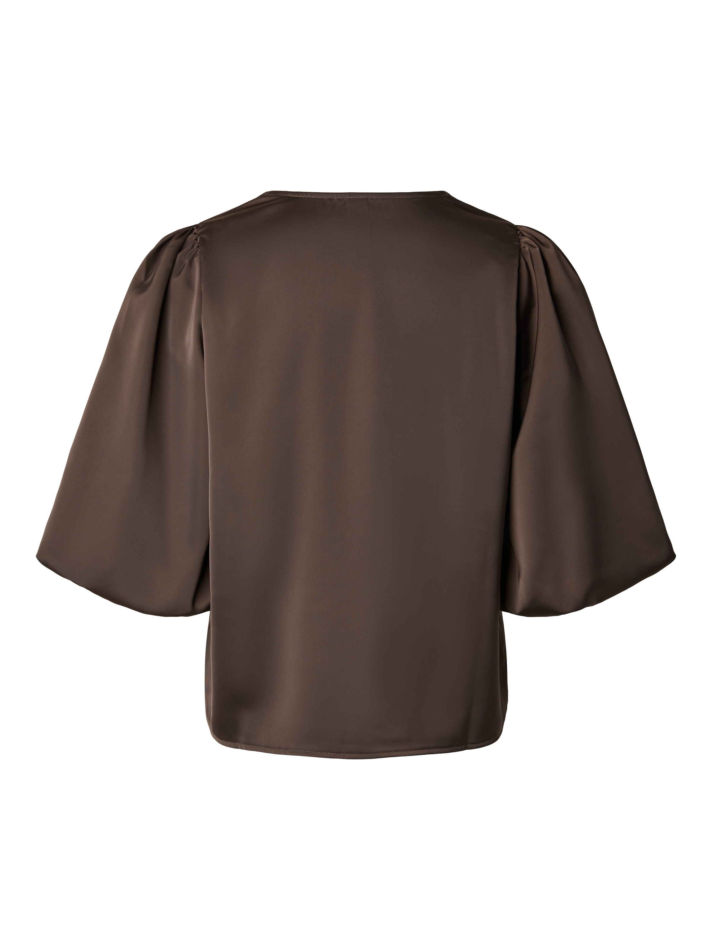 Y.A.S Kurzarmbluse »YASPELLA 2/4 V-NECK TOP S. NOOS« Materialmix, regular fit