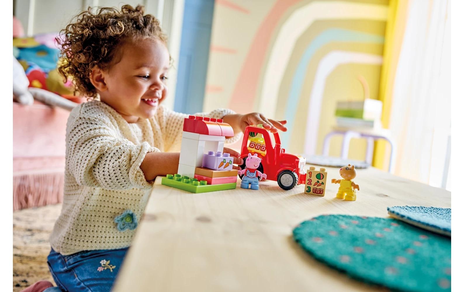 LEGO® Konstruktionsspielsteine »Traktor und Marktstand (10468), LEGO DUPLO Peppa Pig«