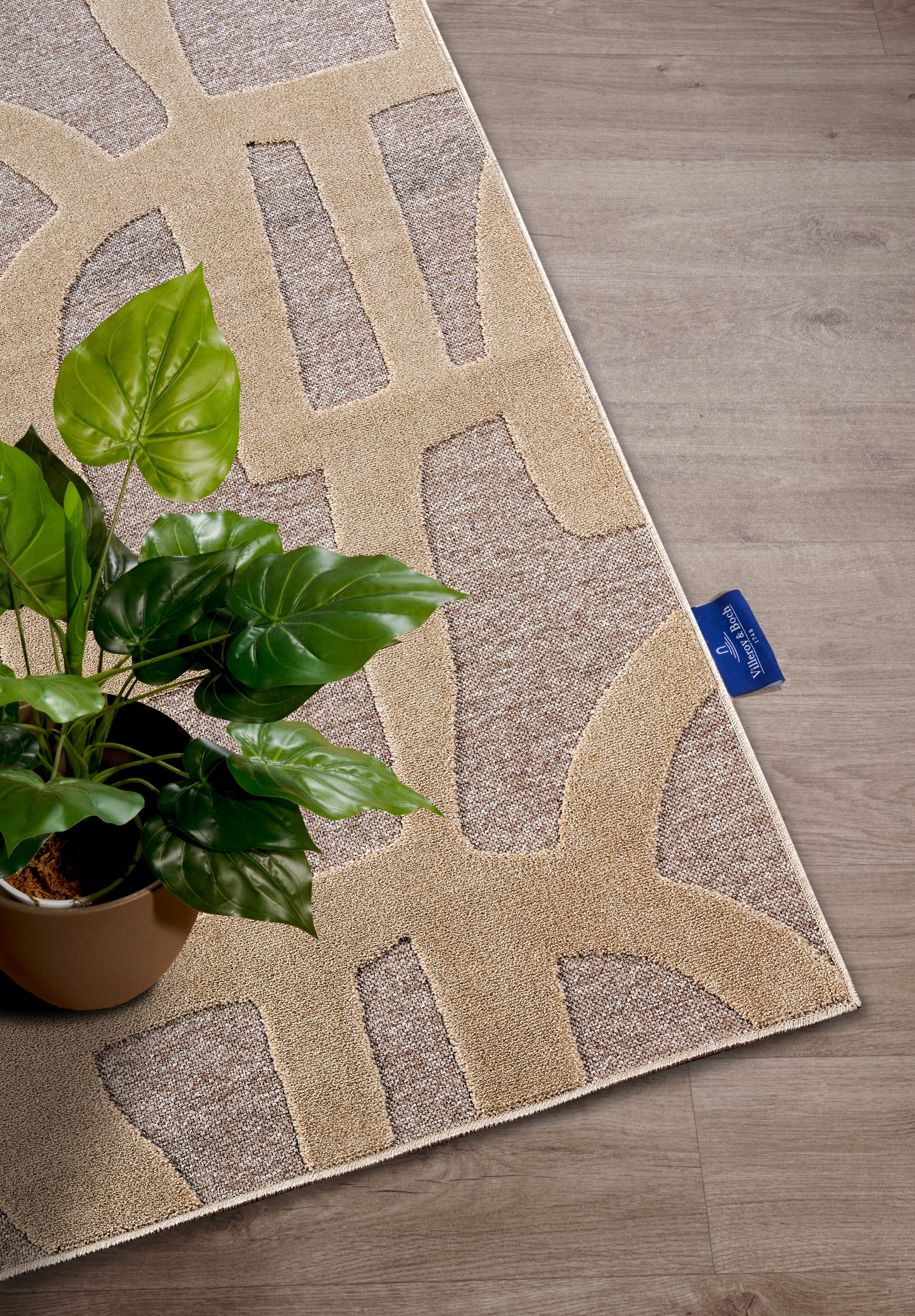 Villeroy & Boch Tapis »Therese« Rectangulaire 5,5 mm Höhe Wohnzimmer, Schlafzimmer, Modern, Hoch-Tief Effekt, Flur