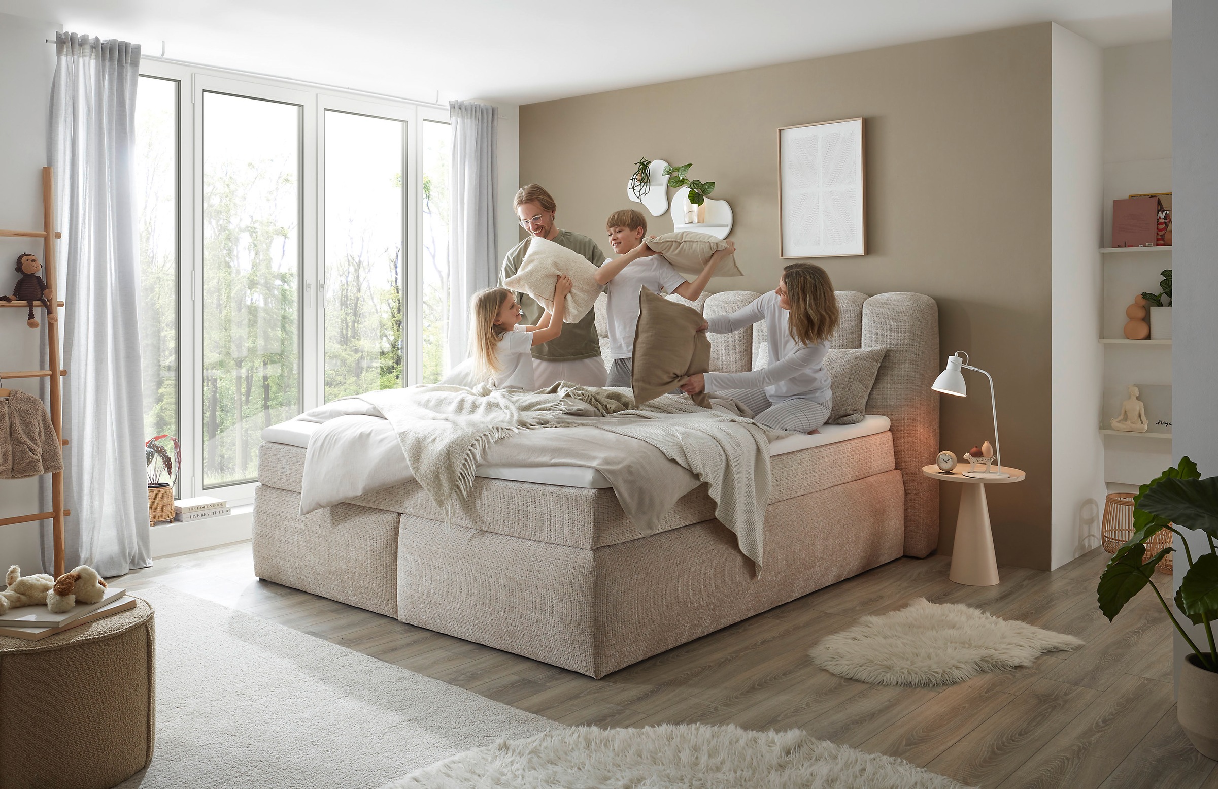ED EXCITING DESIGN Boxspringbett »Gibsons in der Grösse 200x220cm, Überlänge« erhältlich in verschiedenen Farben