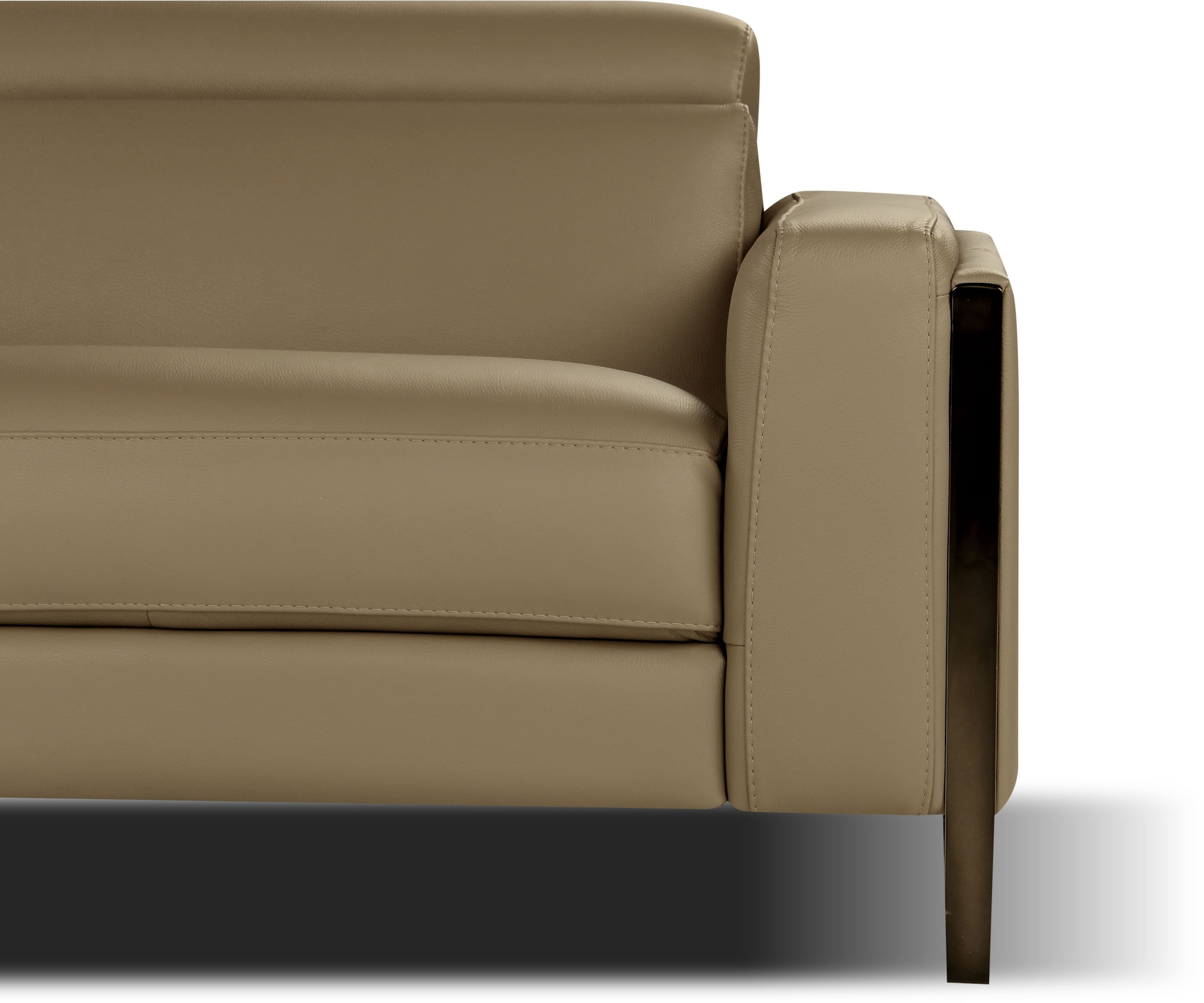 CALIA ITALIA Ecksofa »Pier, Design und erstklassiger Sitzkomfort im Einklang, L-Form« in hochwertigem Lederbezug, 310 cm Breite