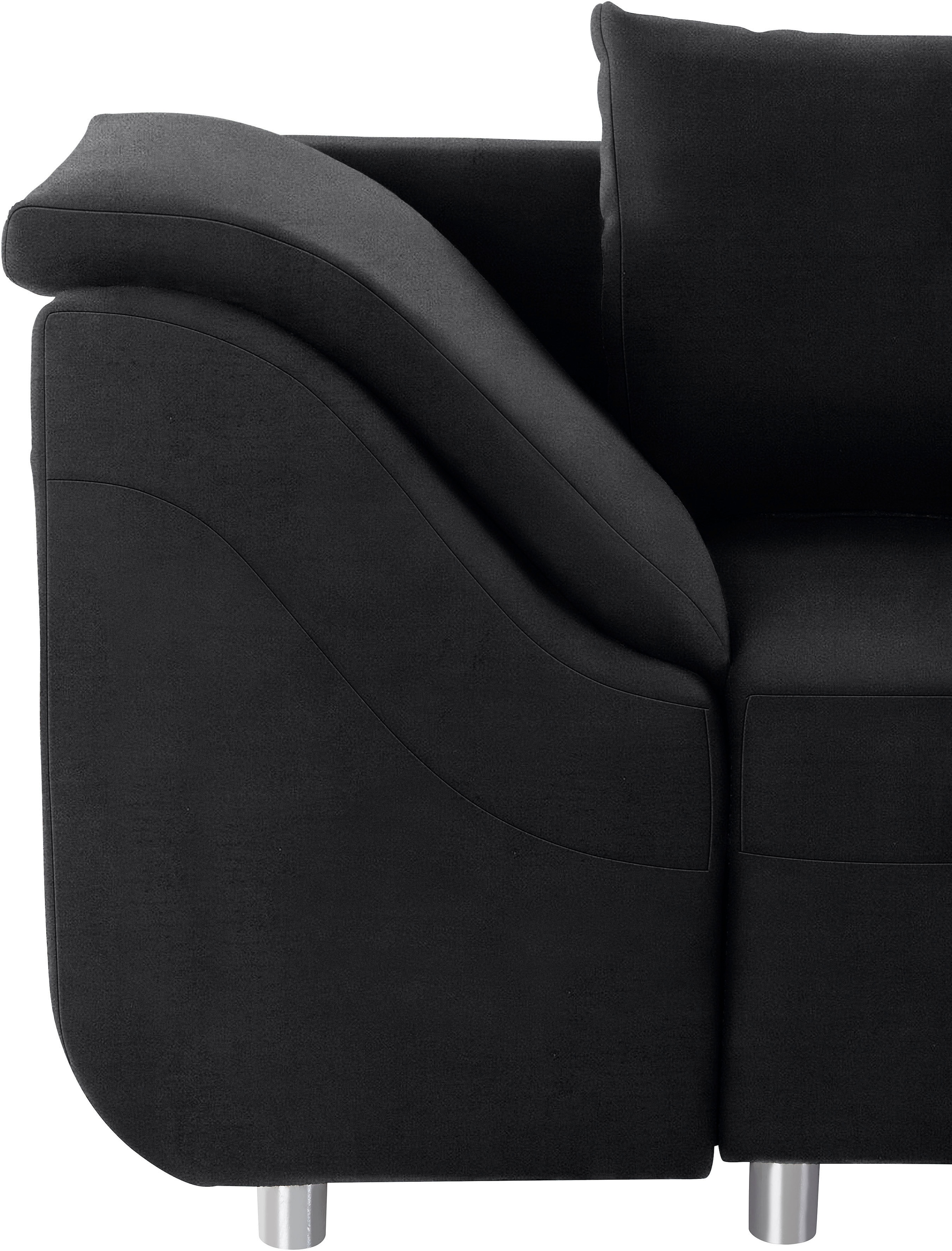 COLLECTION AB Ecksofa »Sally L-Form« mit und ohne Bettfunktion, inklusive loser Rücken- und Zierkissen