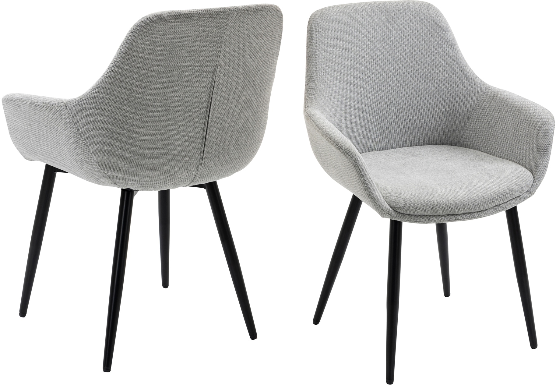 SalesFever Essgruppe »- stilvolles Design« Set, 5 Stk. tlg. 5-teiliges Set mit authentischer Baumkanten-Tischplatte