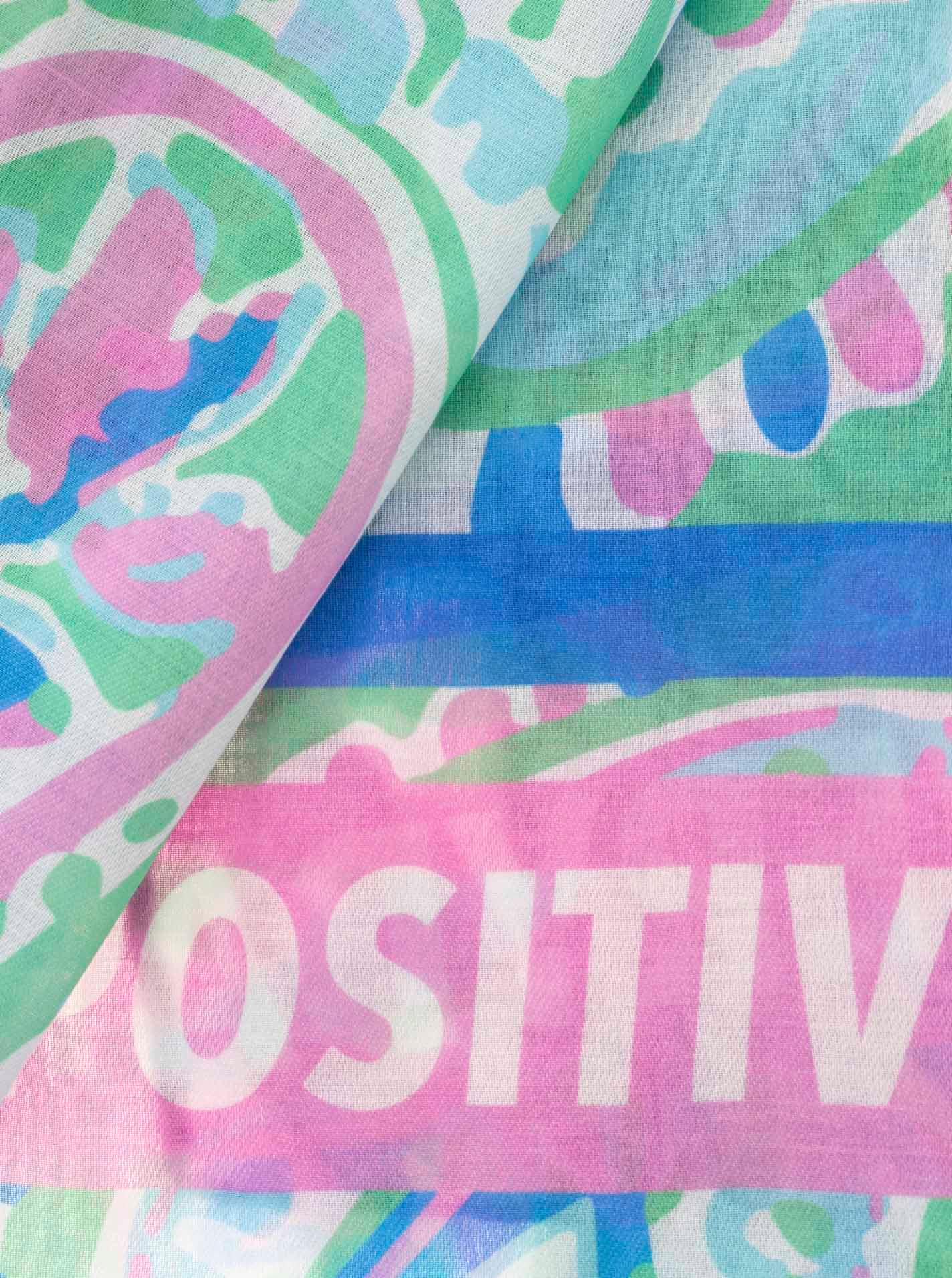 Zwillingsherz Modeschal »"Paisley"« transparent, aquarell Print, Schriftzug