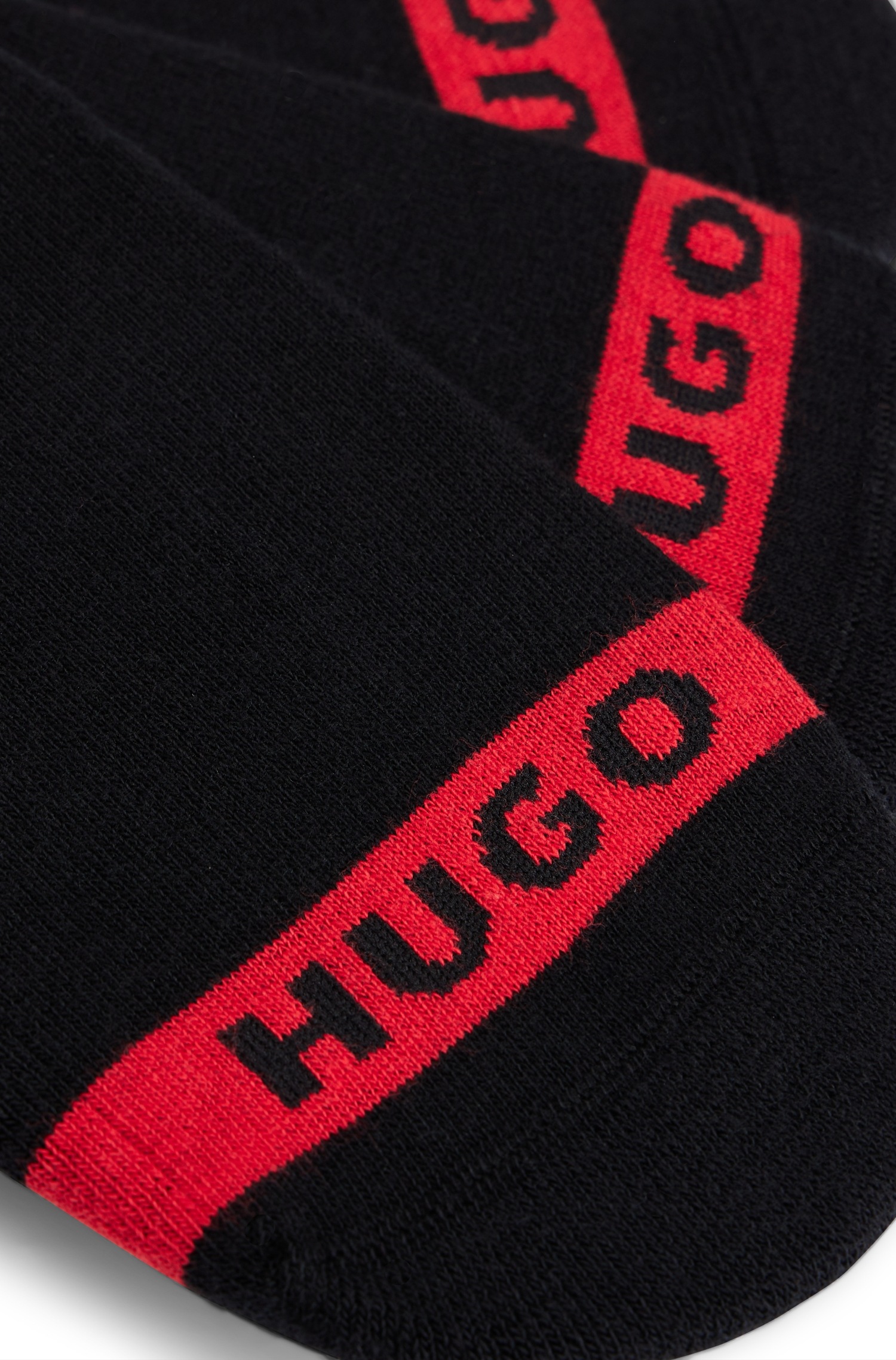 HUGO Underwear Chaussettes d'affaires »3P LC PLUSH TAPE CC« Packung, 3er, 3 cuis tlg. mit HUGO Logostickerei auf rotem Farbstreifen