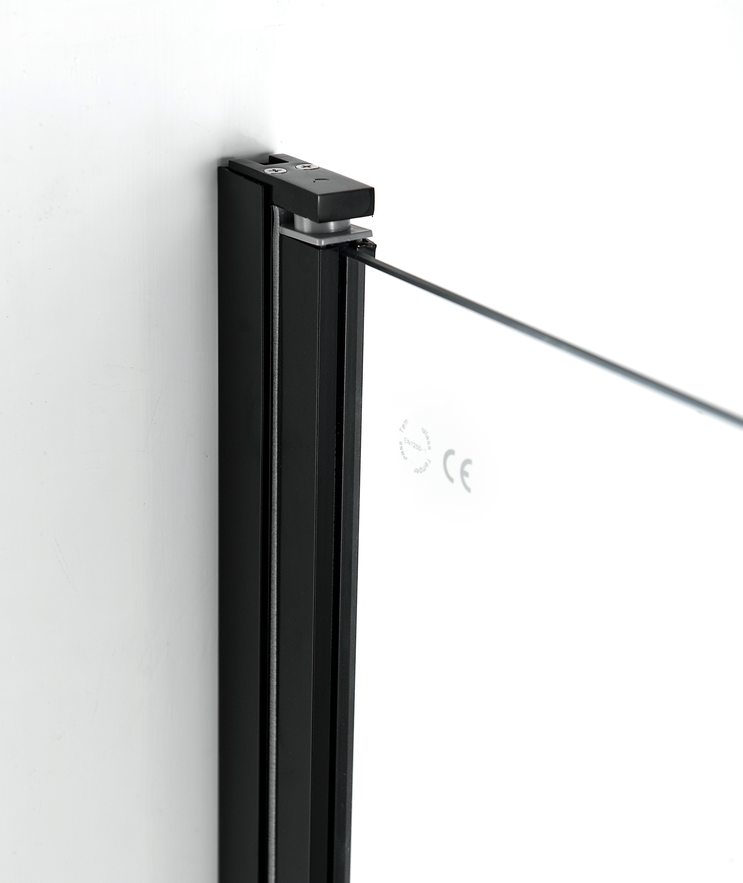 welltime Douche d'angle »Florenz 2.2 Black« mécanisme levage-abaissement, installation accessible, avec portes battantes
