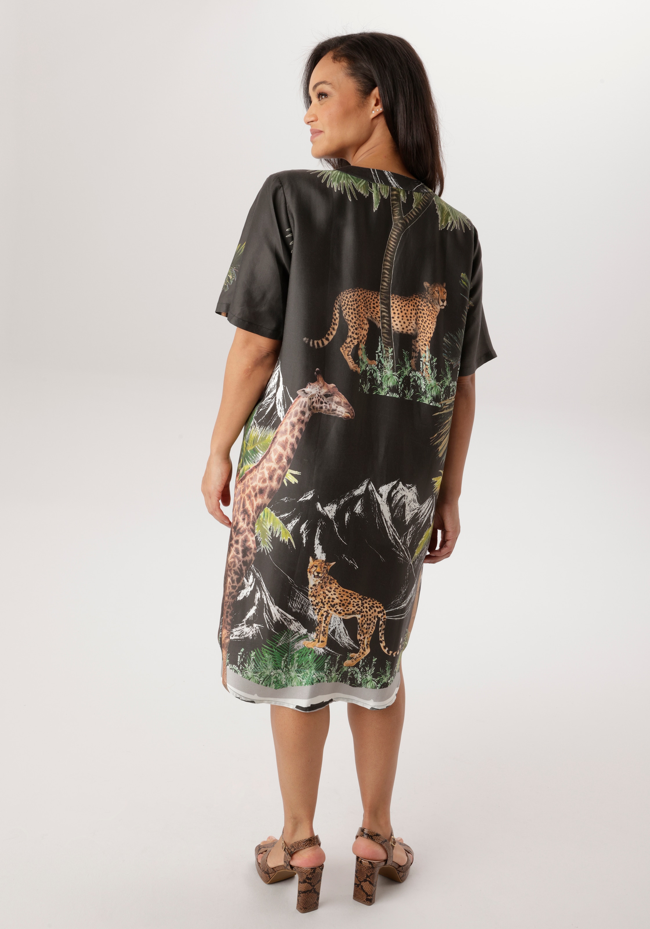 Aniston PLUS Blusenkleid mit grossflächigem Print - NEUE KOLLEKTION