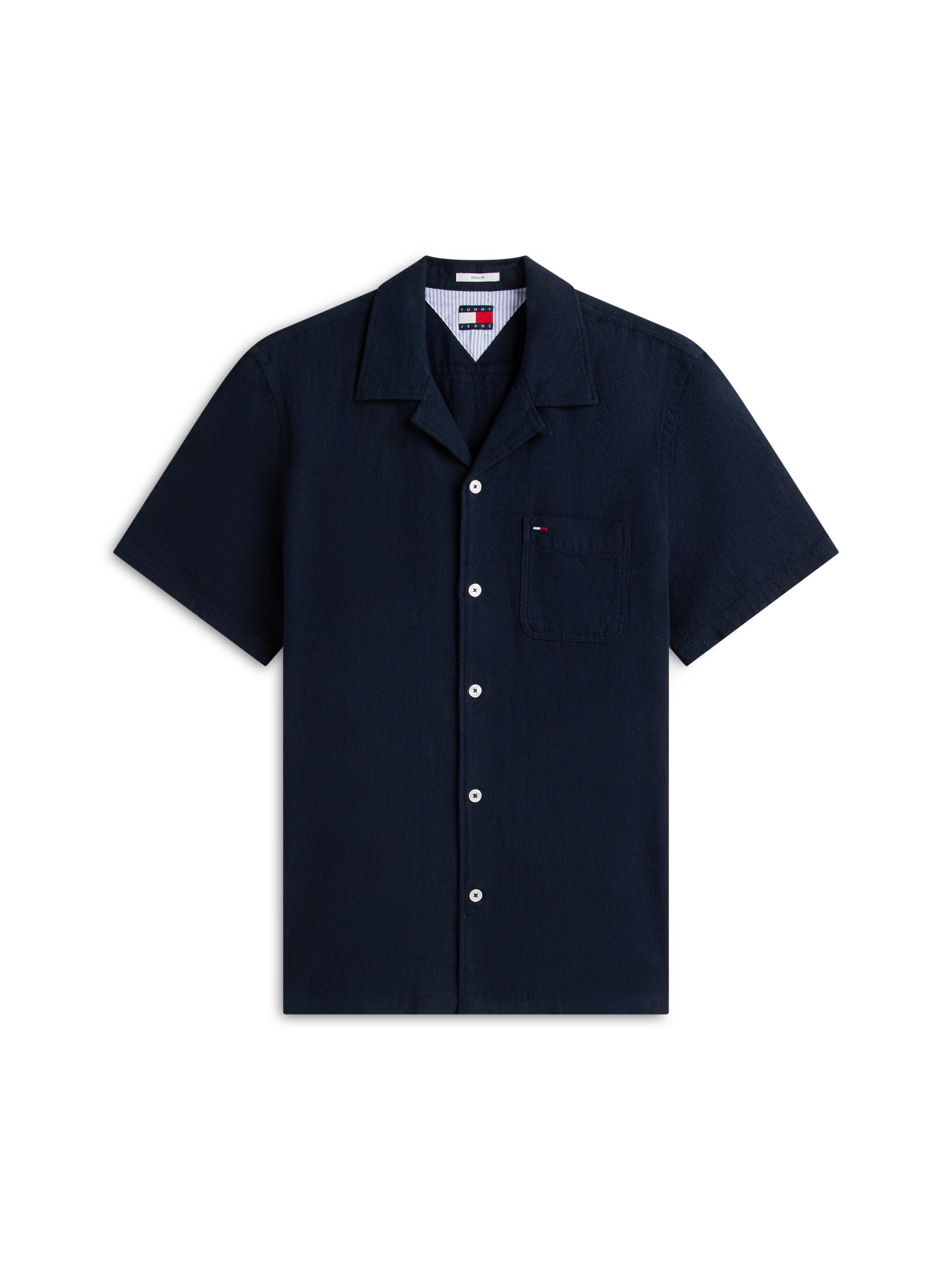Tommy Jeans Chemise en lin »TJM REGULAR LINEN BLEND CAMP« avec col à revers