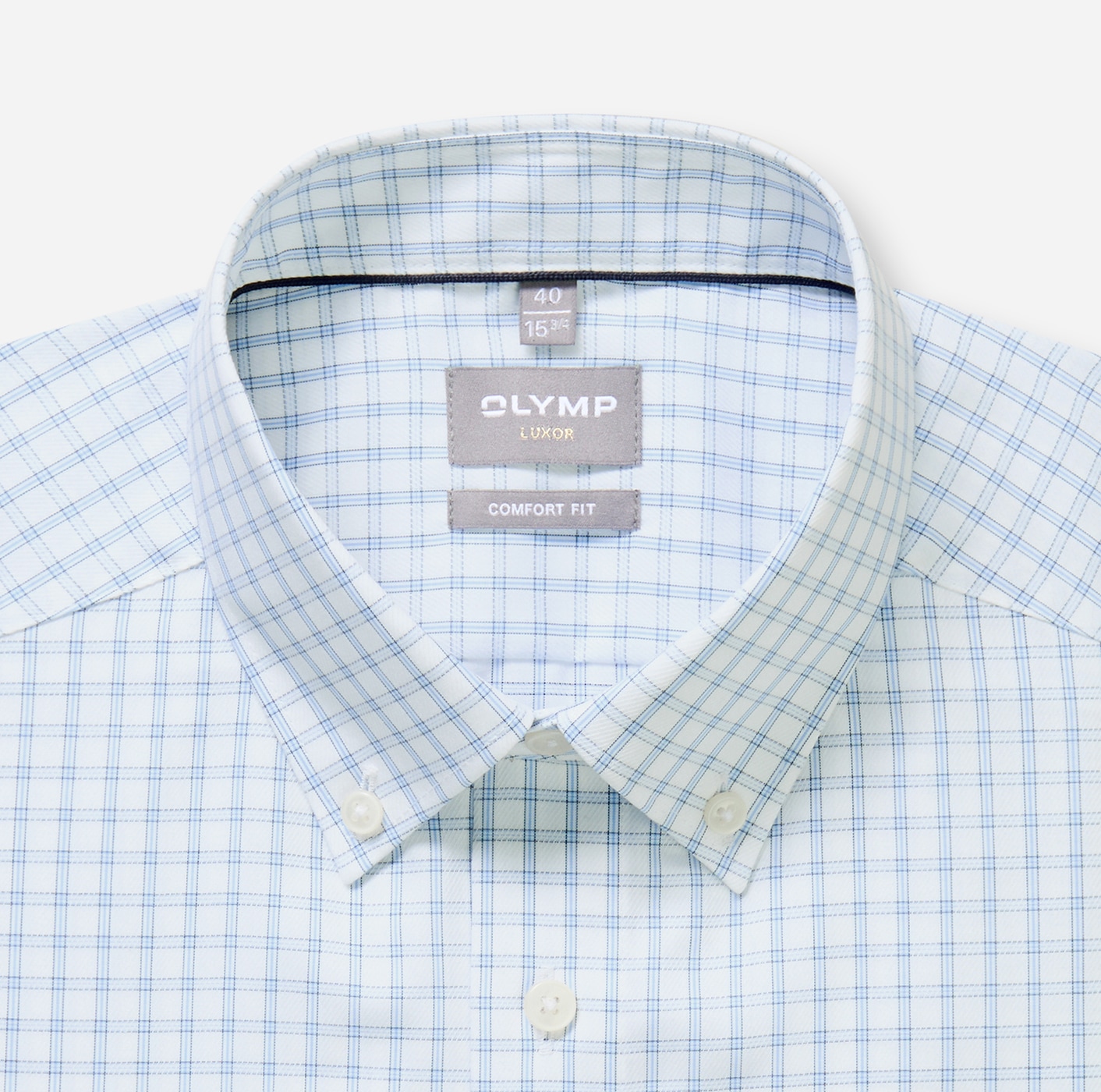 OLYMP Chemise à manches longues Businesshemd, kariert, Button-down-Kragen, comfort fit, formbeständig