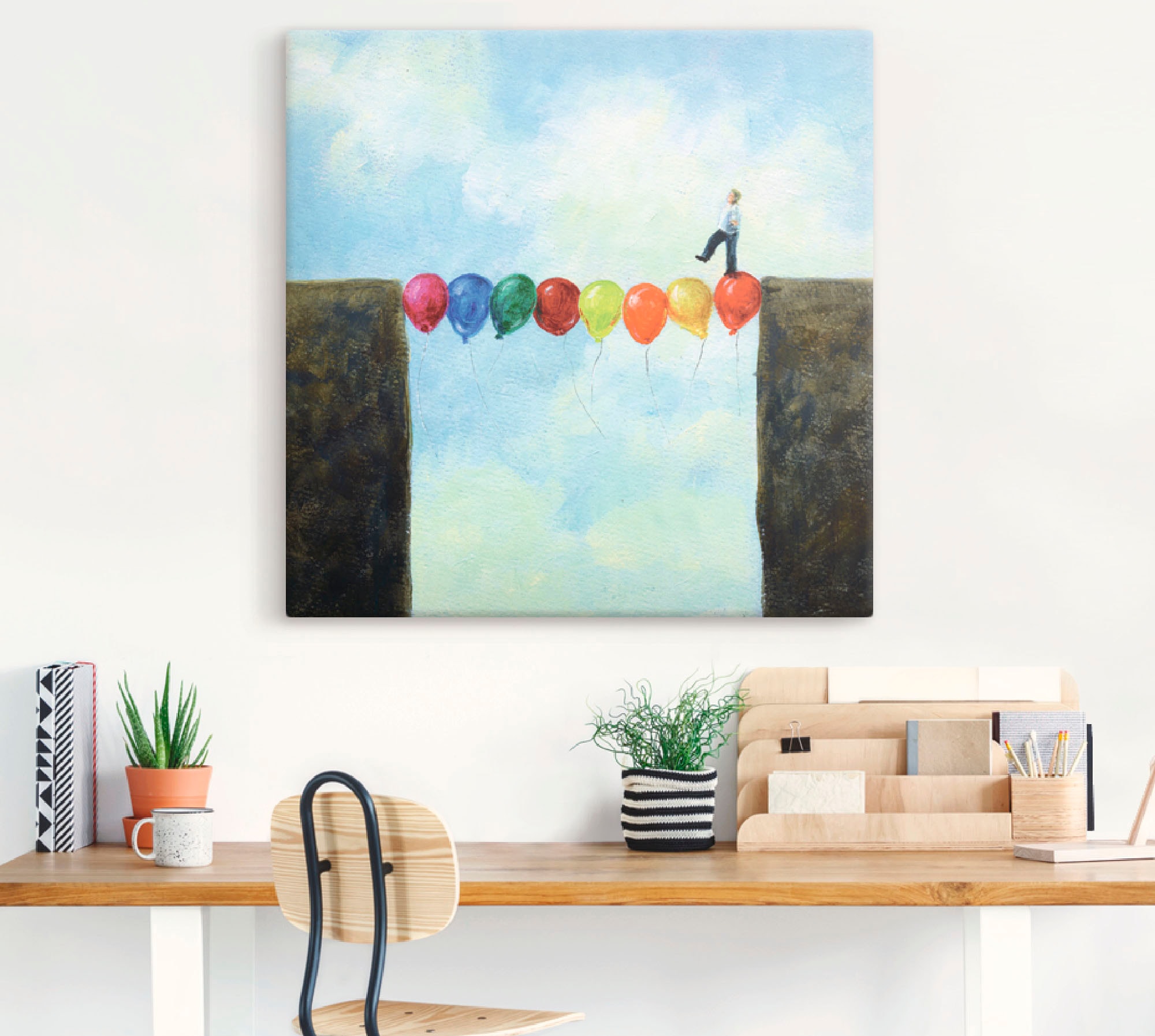 Artland Wandbild »Eine Brücke schlagen« Mann 1 Stk. tlg. als Leinwandbild, Poster in verschied. Grössen