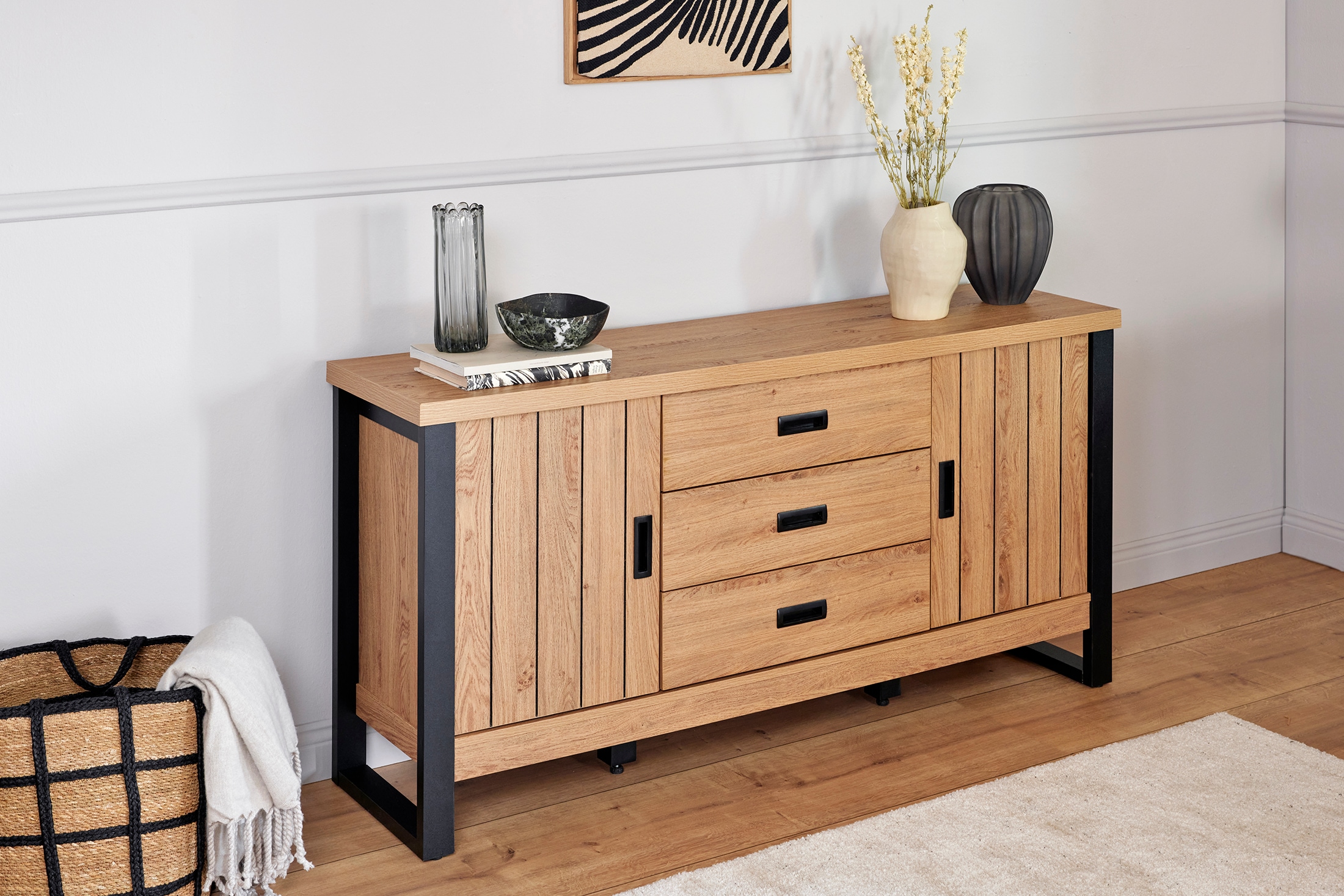 Jahnke Sideboard »RIVA SB 150« 1 Stk. tlg. Sideboard, 2 Türen & 3 Schubladen, Breite 153 cm