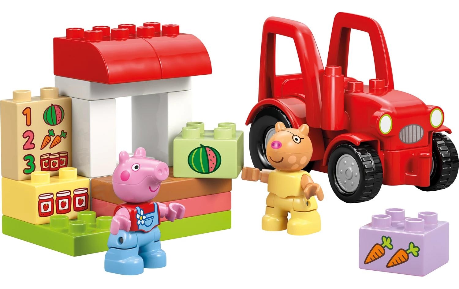 LEGO® Konstruktionsspielsteine »Traktor und Marktstand (10468), LEGO DUPLO Peppa Pig«