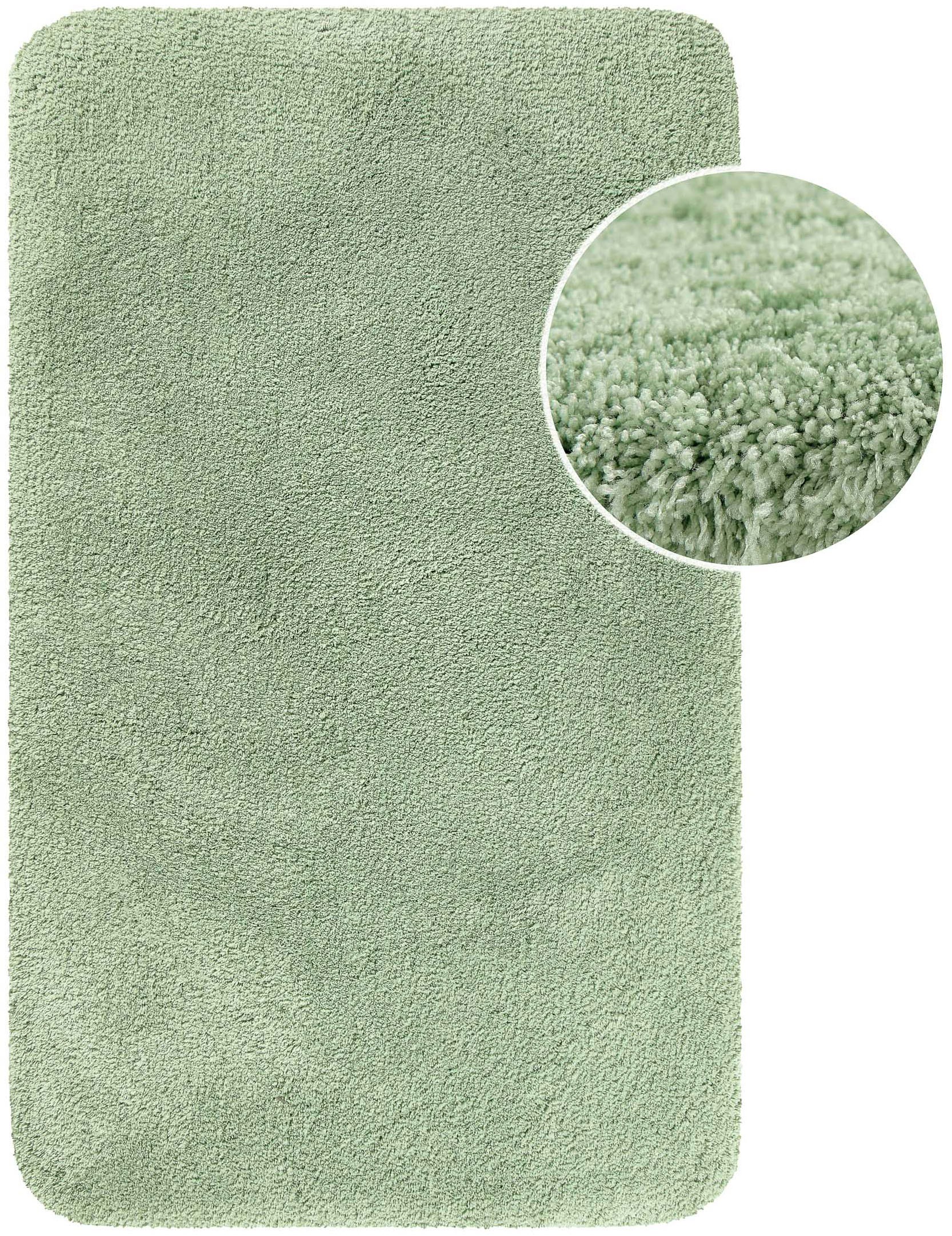 Homie Living Badematte »Porto Azzurro« Höhe 30 mm rutschhemmend beschichtet fussbodenheizungsgeeignet | schnell trocknend Badteppich, uni, rechteckig & rund, waschbar, Badezimmerteppich