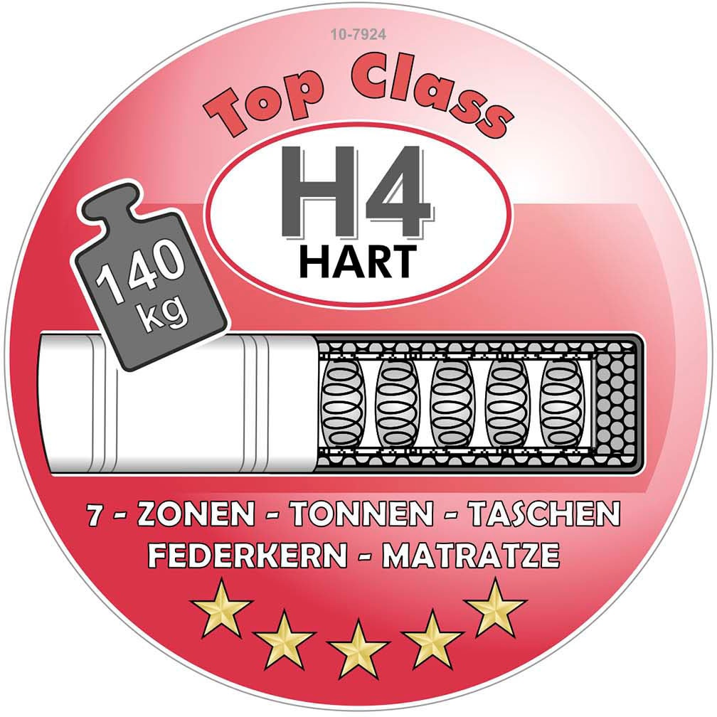 Jockenhöfer Gruppe Lit boxspring »Paloma, Kopf- und Fussteil elektromotorisch verstellbar« KS-Topper, incl. matelas TTFK 7 zones H4