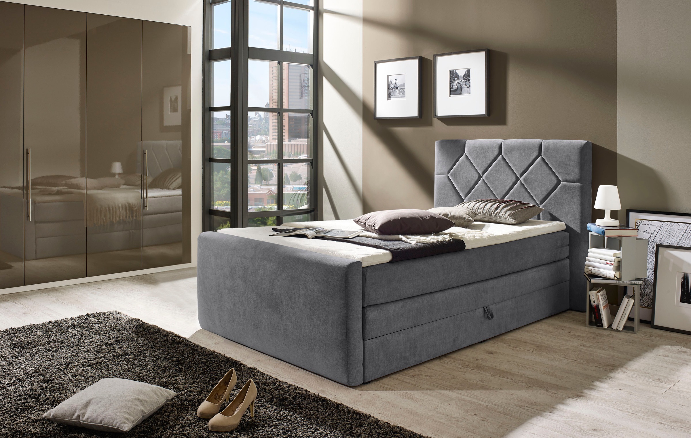 Home affaire Lit boxspring »Atlanta« incluant topper et coffre de lit