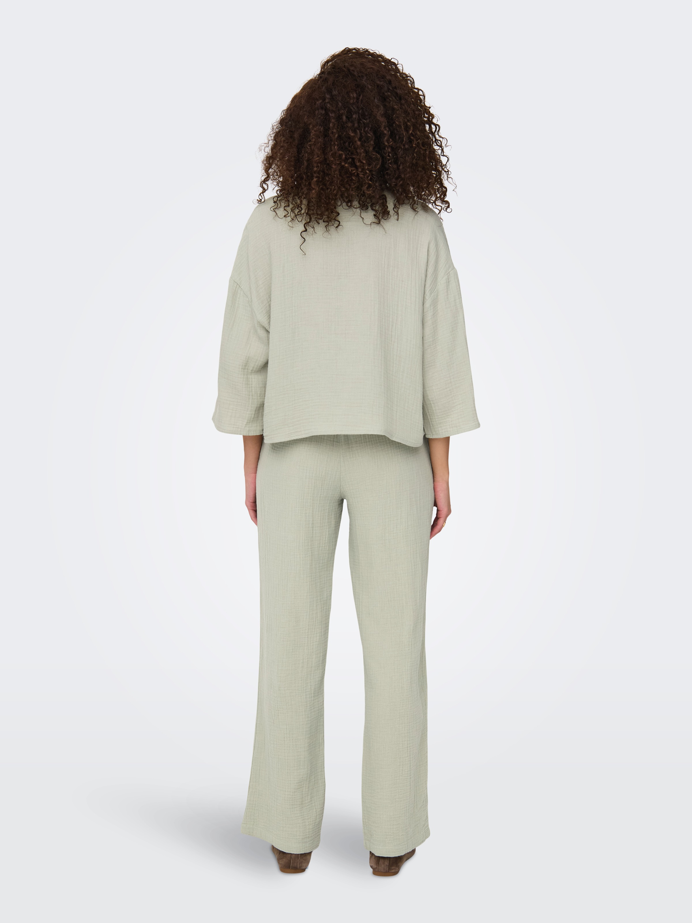 JDY Hemdbluse »JDYTHEIS LIFE 3/4 CROP SHIRT WVN NOOS« Baumwolle, regular fit