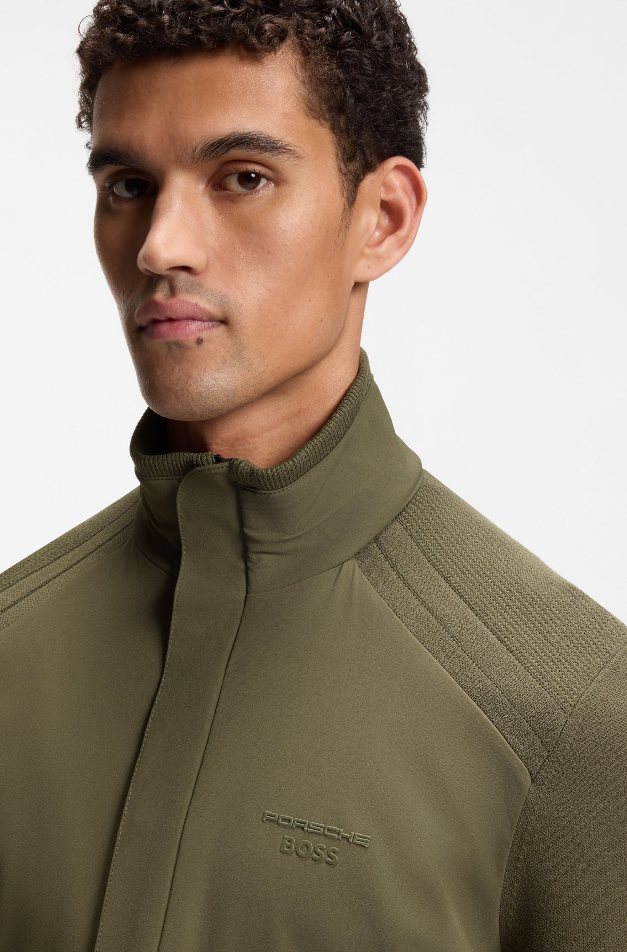 BOSS GREEN Veste hybride »Porsche Spirit 70 Capsule Collection« Premium Herrenmode Limited Seidenmix Tech Strickqualität Tech Knitwear