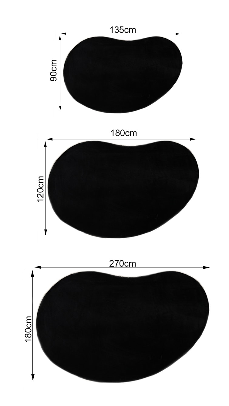 my home Fellteppich »Balu Bean, Kaninchenfell« U-förmig 20 mm Höhe Kunstfell Teppich, Modern, weich, Wohnzimmer, Schlafzimmer