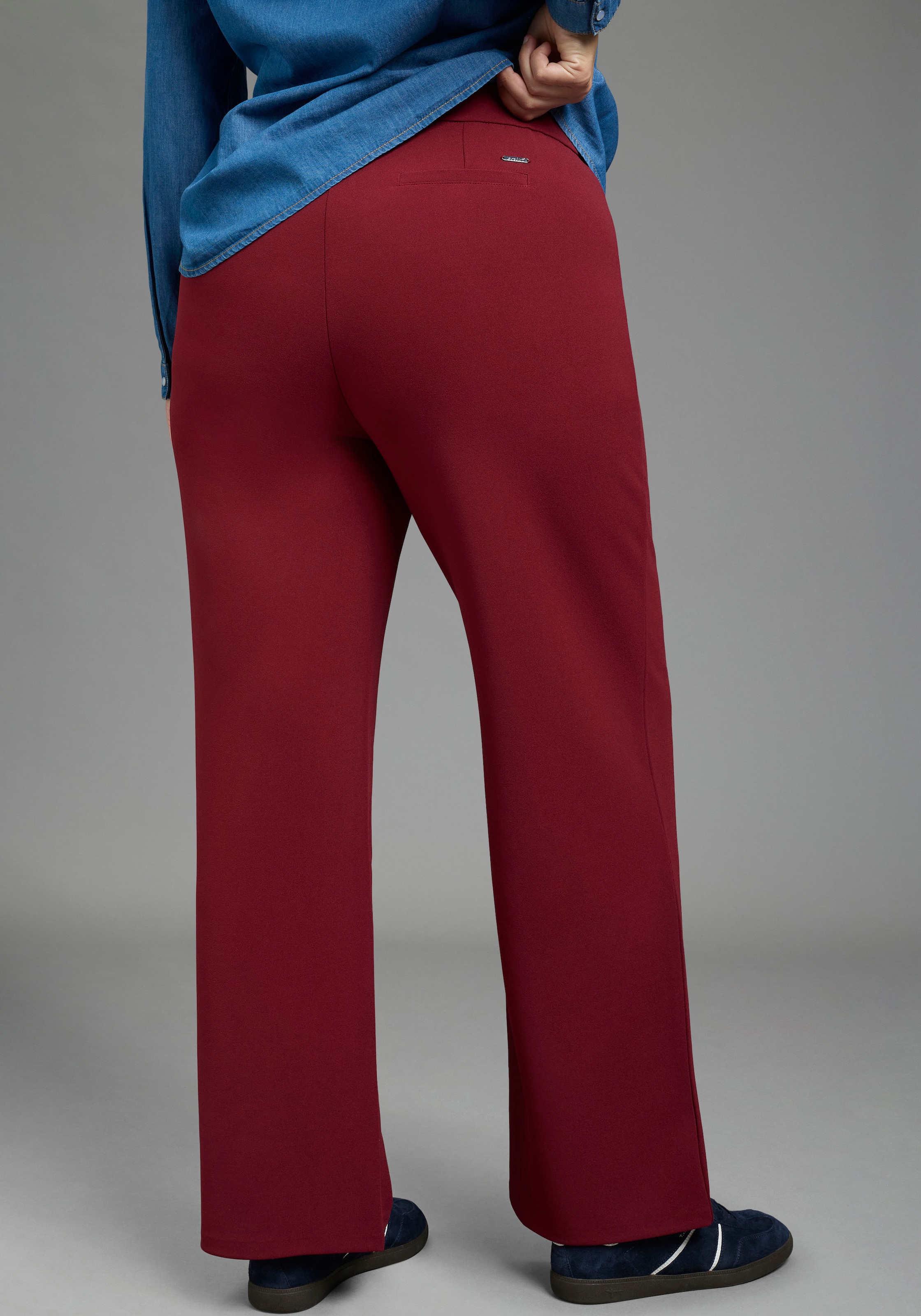 Laura Scott CURVE Pantalon à enfiler »Grosse Grössen«  en tissu stable et élastique avec jambe large