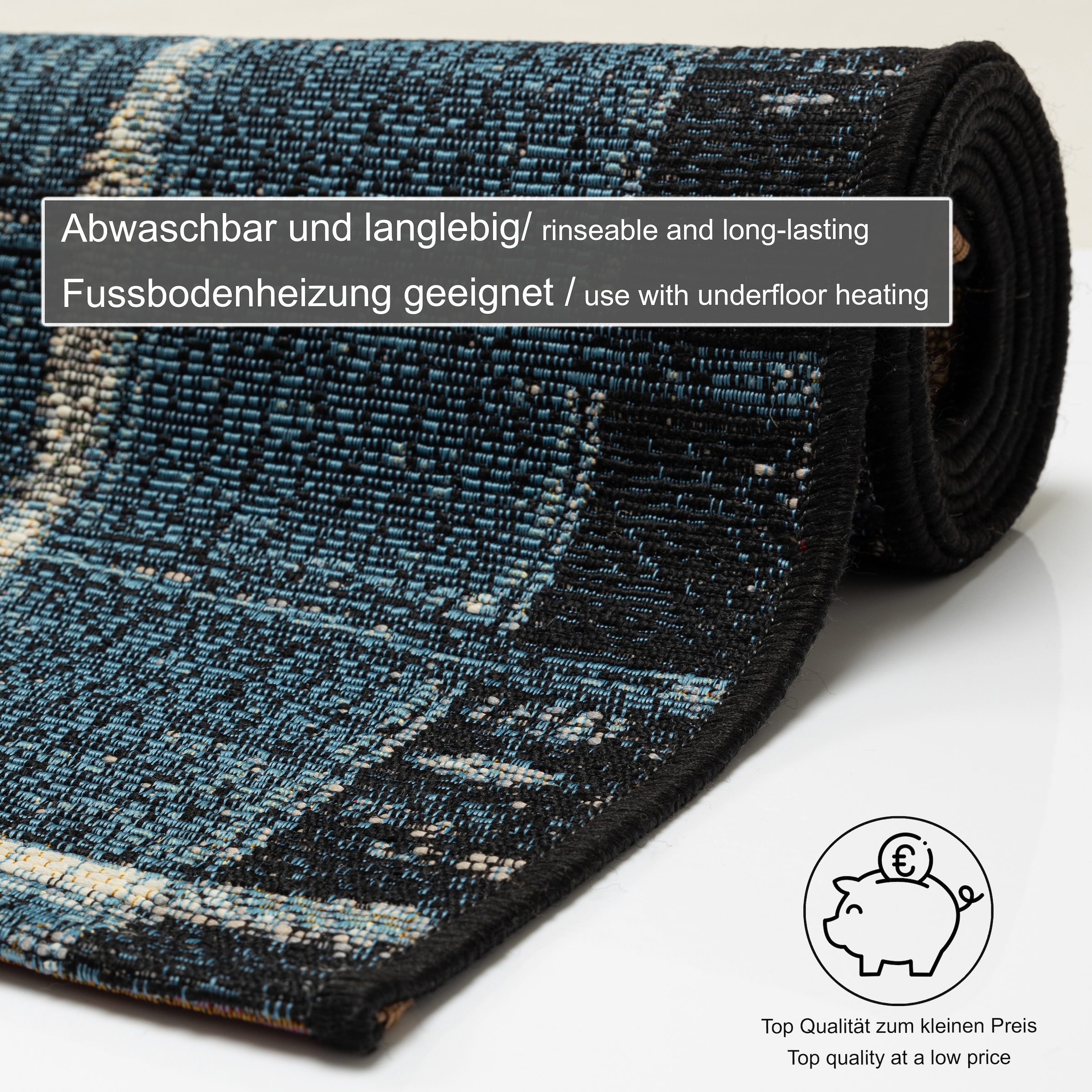 Gino Falcone Tapis »Outdoor-Africa 38« Rectangulaire 5 mm Höhe Flachgewebe, Ethno Style, In- und Outdoor geeignet