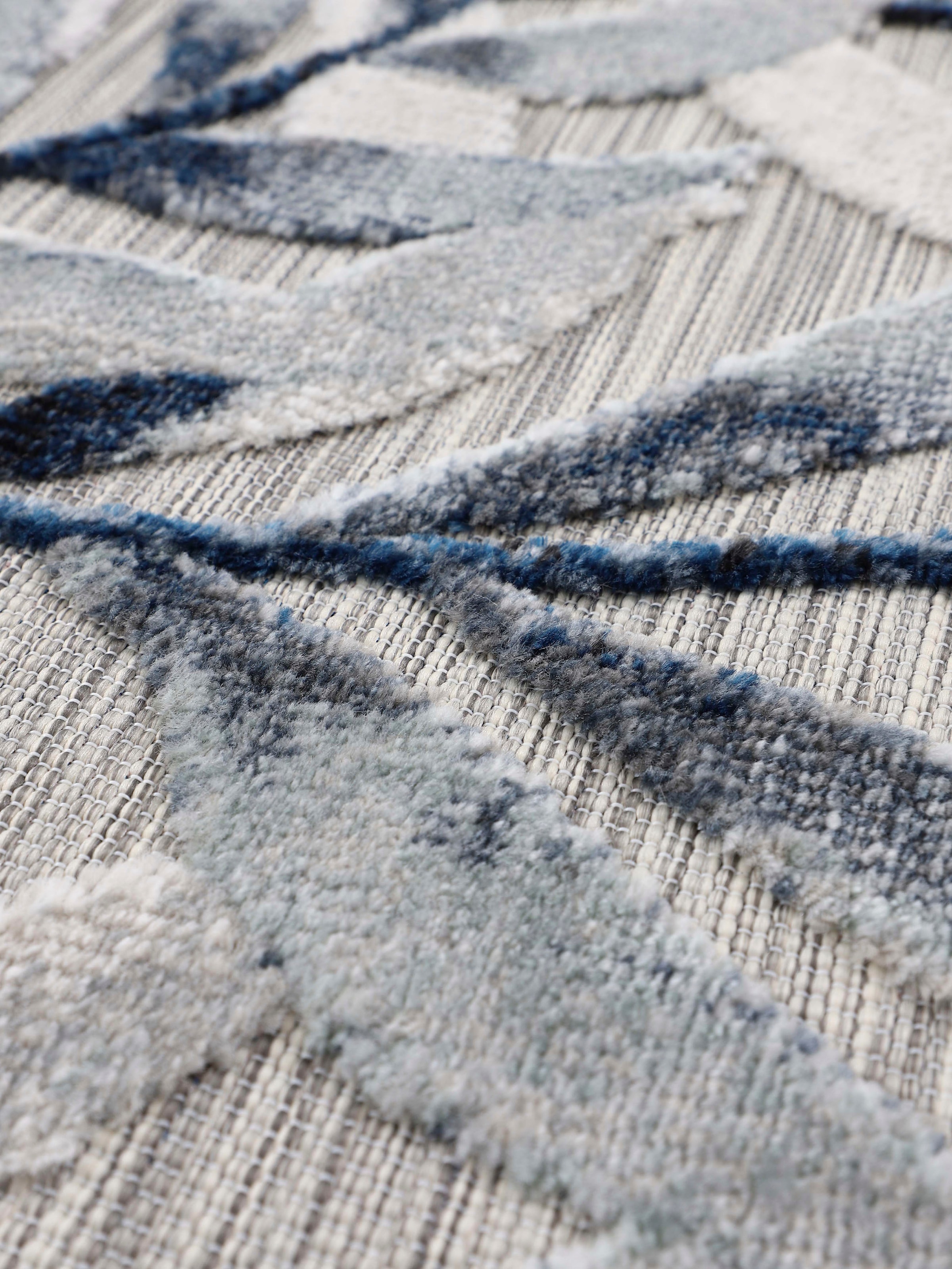 carpetfine Tapis »Deja 100« Rectangulaire 4 mm Höhe robustes Flachgewebe, Floral Palmenblätter, In- und Outdoor, Läufer