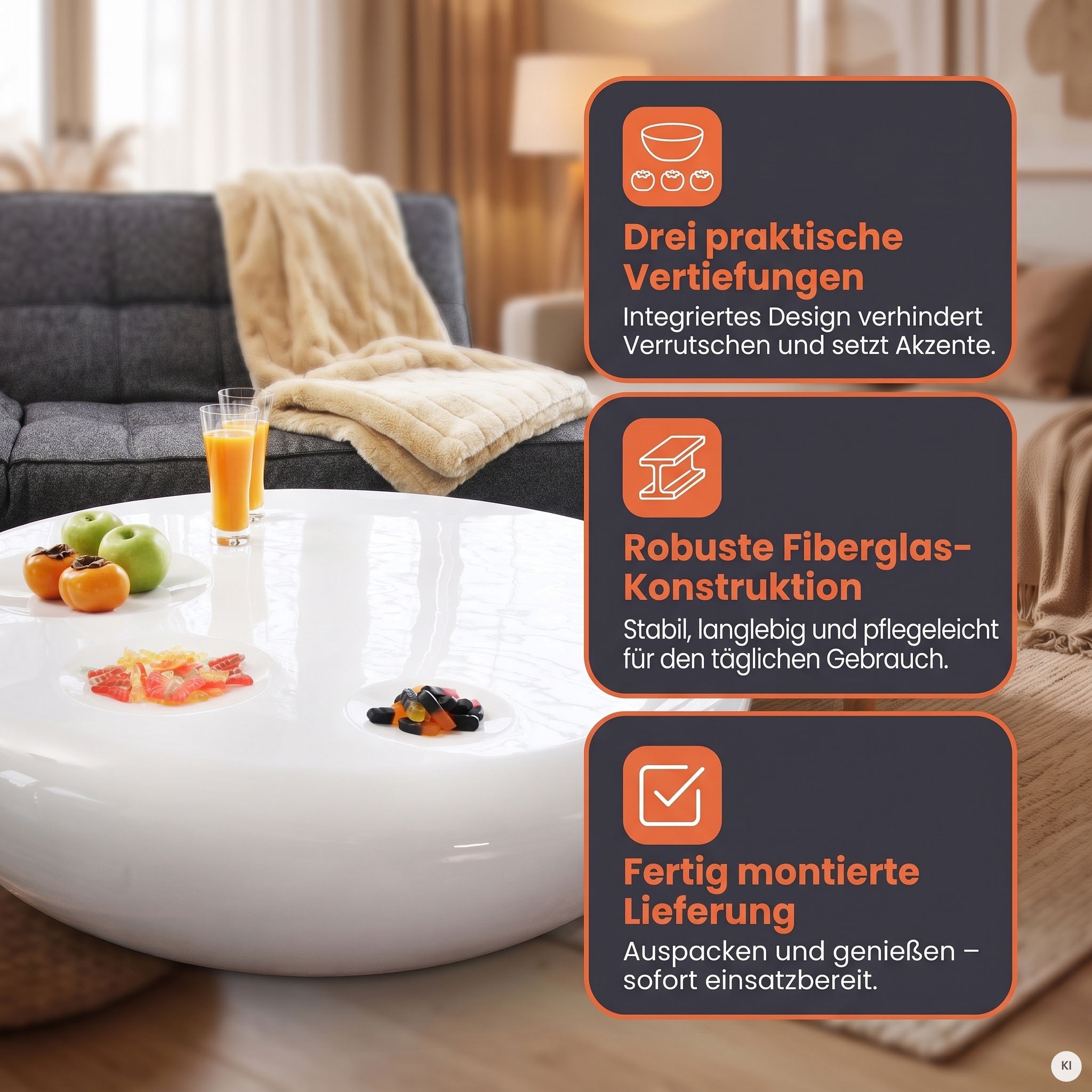 SalesFever Table basse »Coffeetable im minimalistischen Stil«