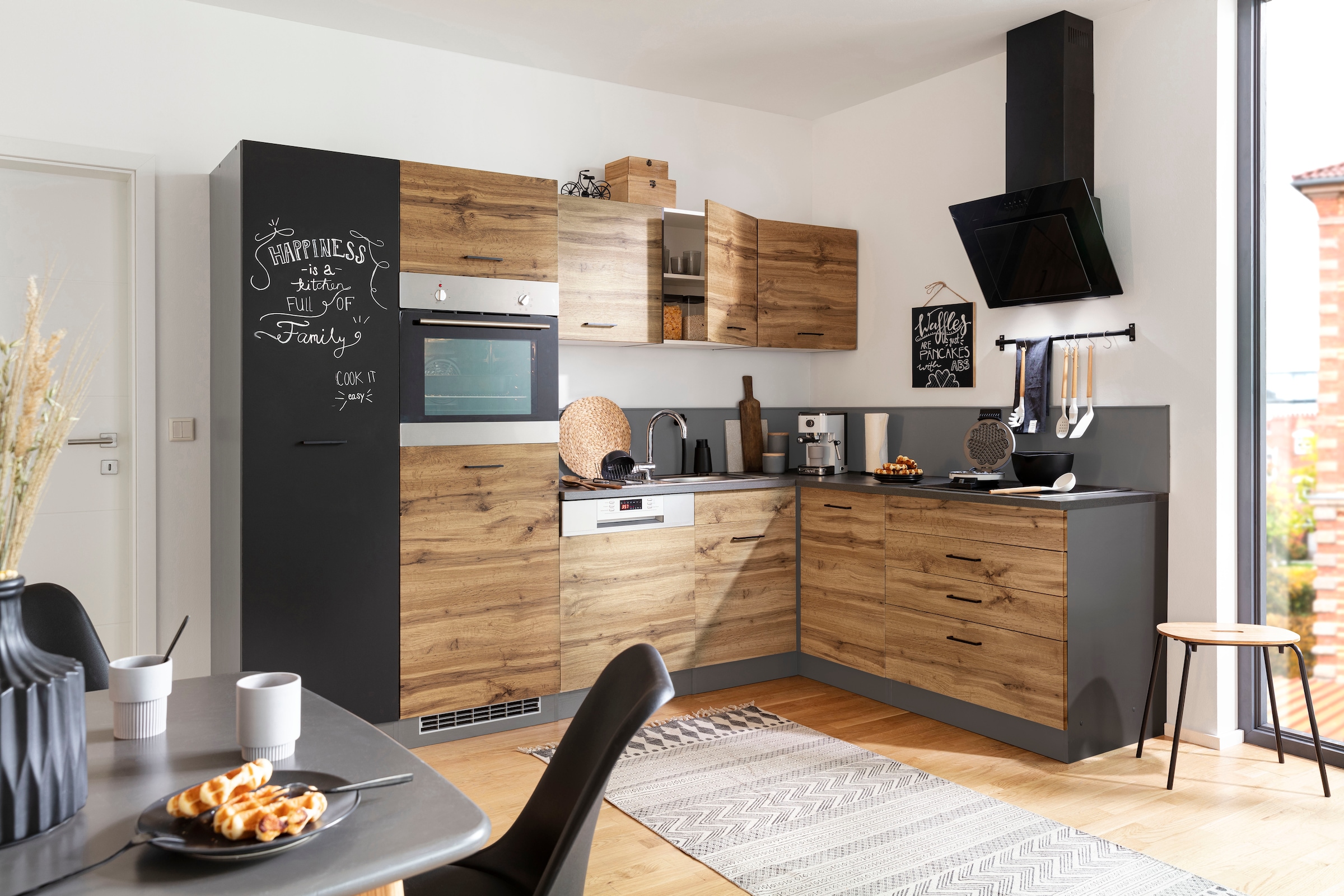 KOCHSTATION Winkelküche »KS-Trier« ohne E-Geräte, Stellbreite 280/190 cm