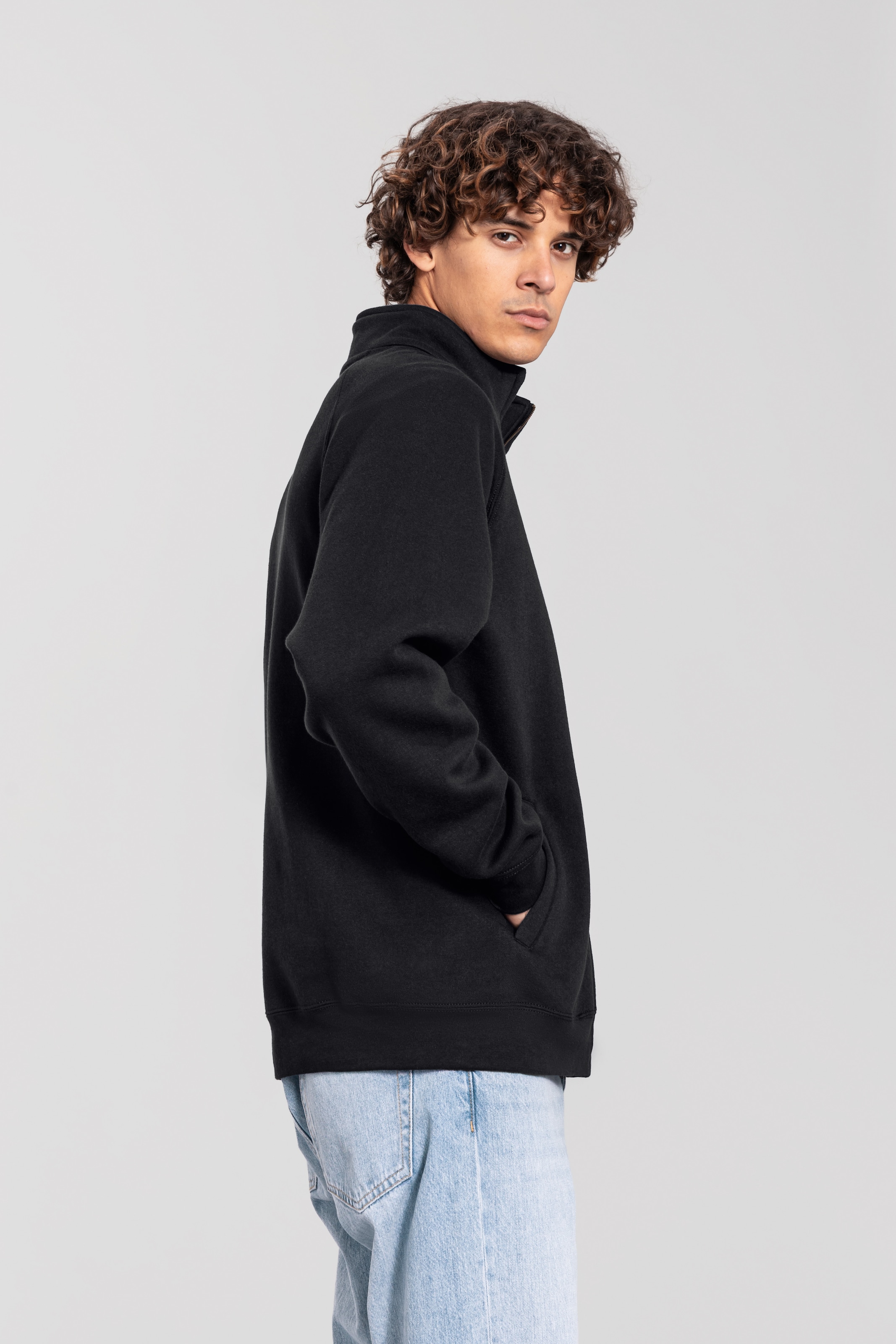 Fruit of the Loom Veste sweat »Iconic Premium Sweat Jacket« avec poches fendues, chiné, longueur normale
