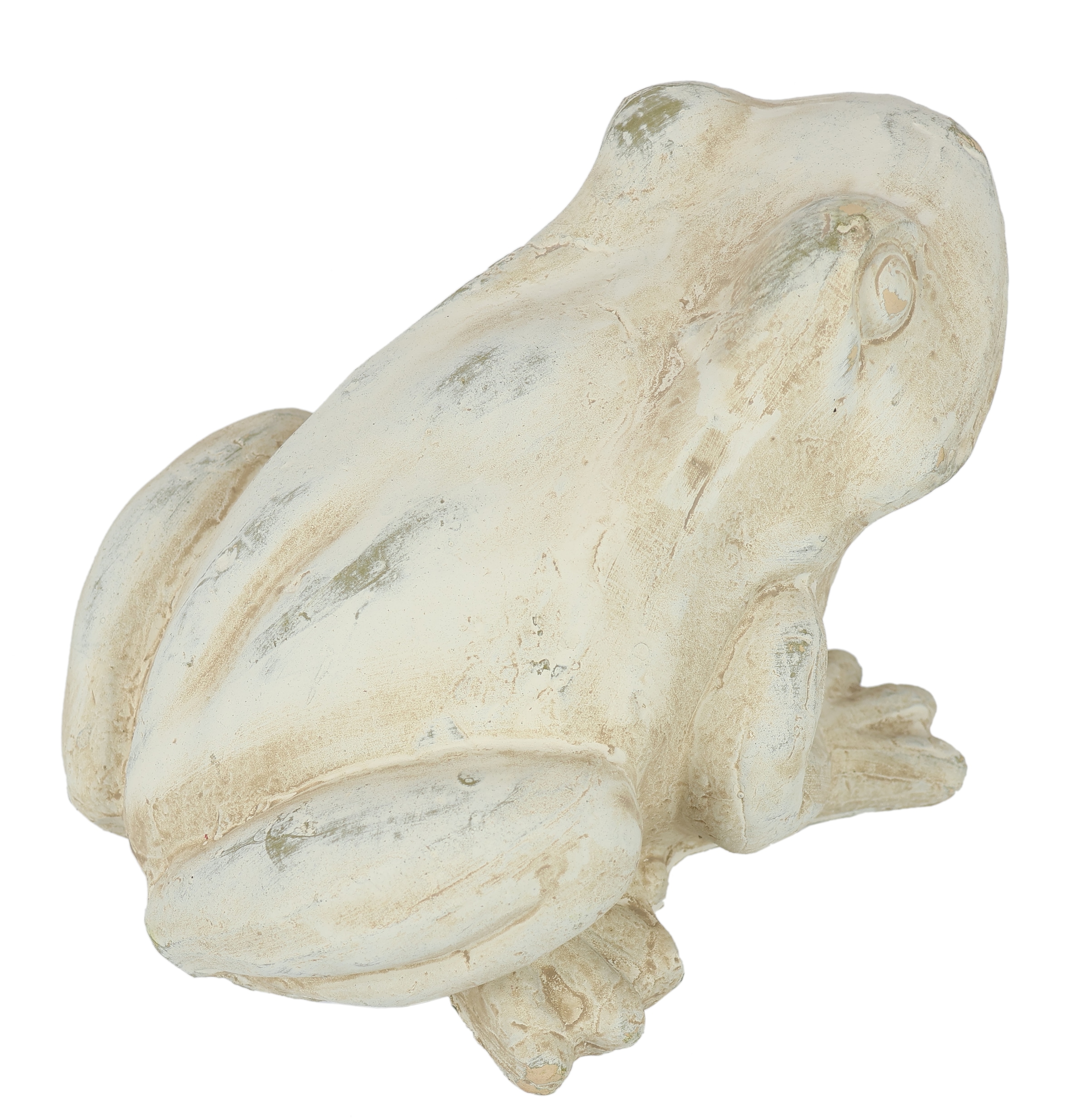 I.GE.A. Figurine de décoration »Frosch aus Keramik« Antik-Look Gartendeko Tierfigur Deko Statue Gartenfigur Frosch