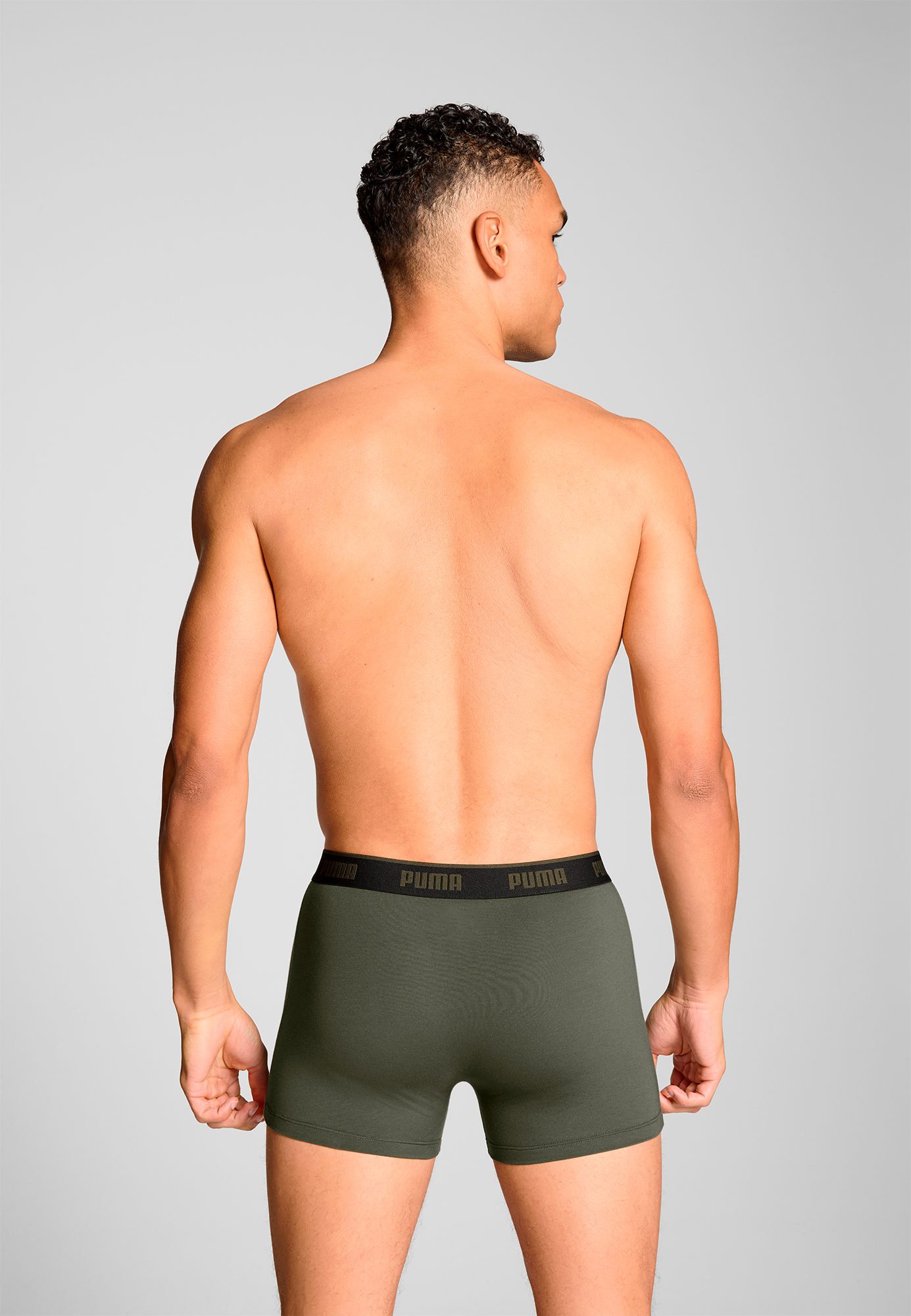 PUMA Boxers »PUMA MEN EVERYDAY BASIC BOXERS 3P« 3er Pack,  Komfortabler elastischer Logobund