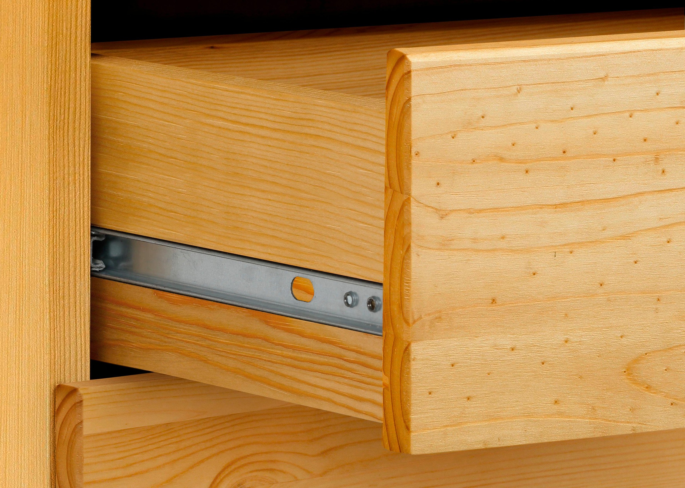 Home affaire Bücherregal »Soeren« aus massiver Kiefer, in 2 Höhen, Tiefe 29 cm, mit 5 Schubkästen