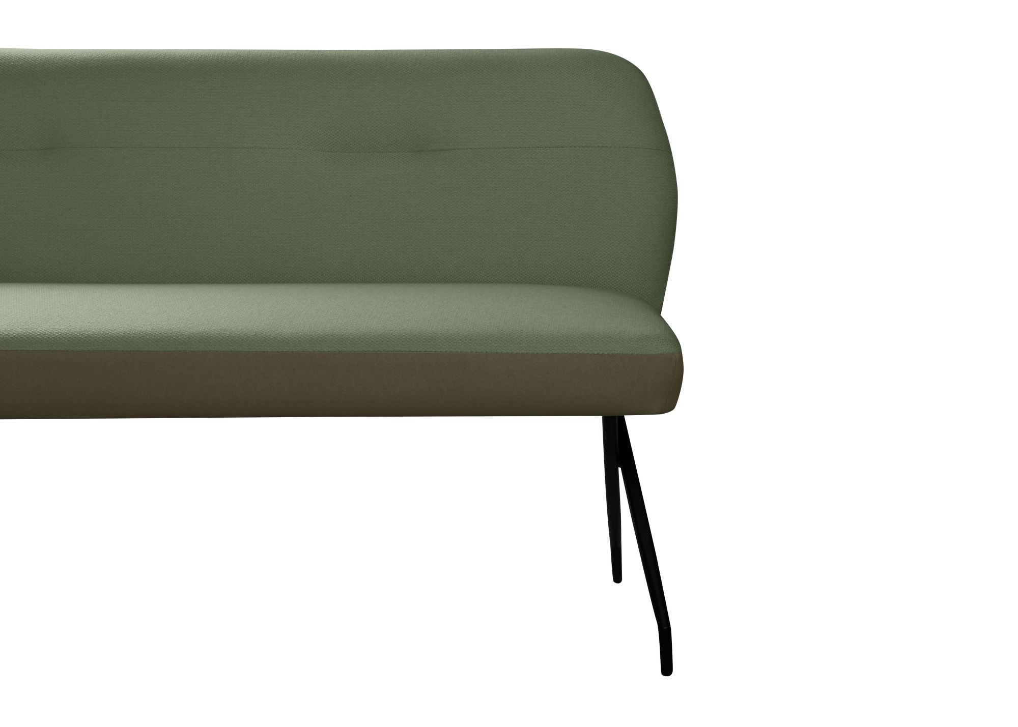 GOODproduct Banc »Bruna Esszimmerbank, Bank, Küchenbank, Polsterbank« Mattschwarzes Metallgestell, 2-Stoff-Design, Wellenfederung im Sitz