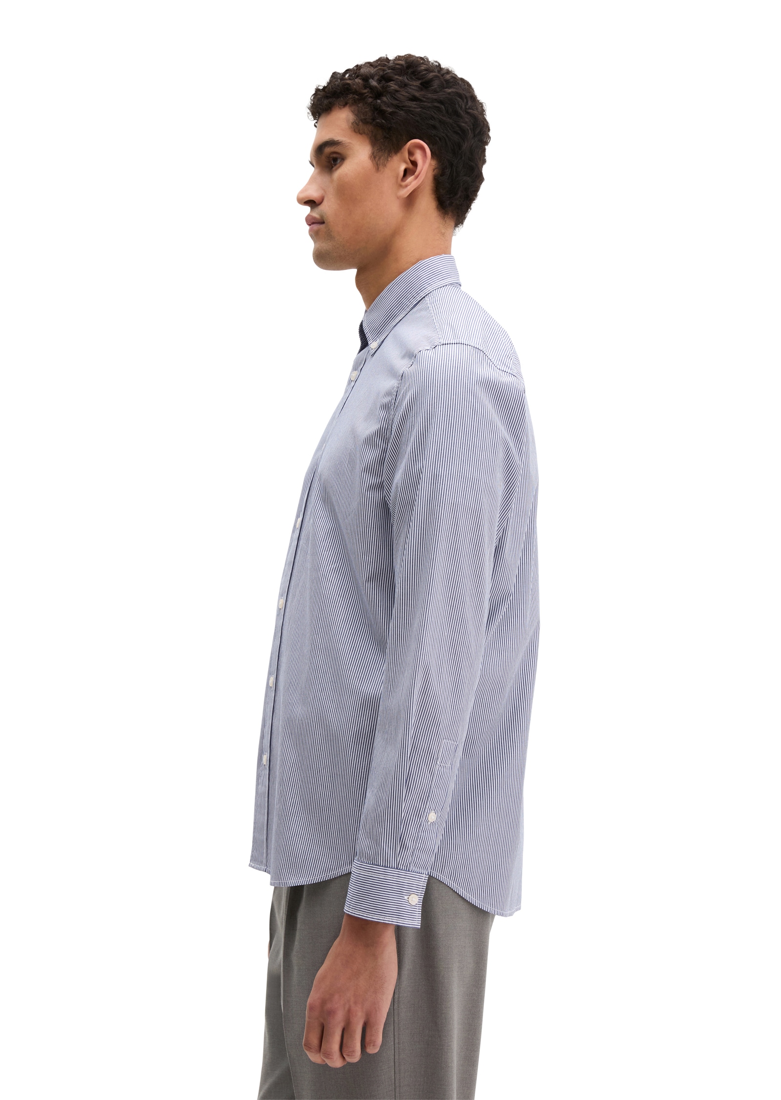 Marc O'Polo Chemise à rayures regular Fit, Bio-Baumwolle, Button-down-Kragen