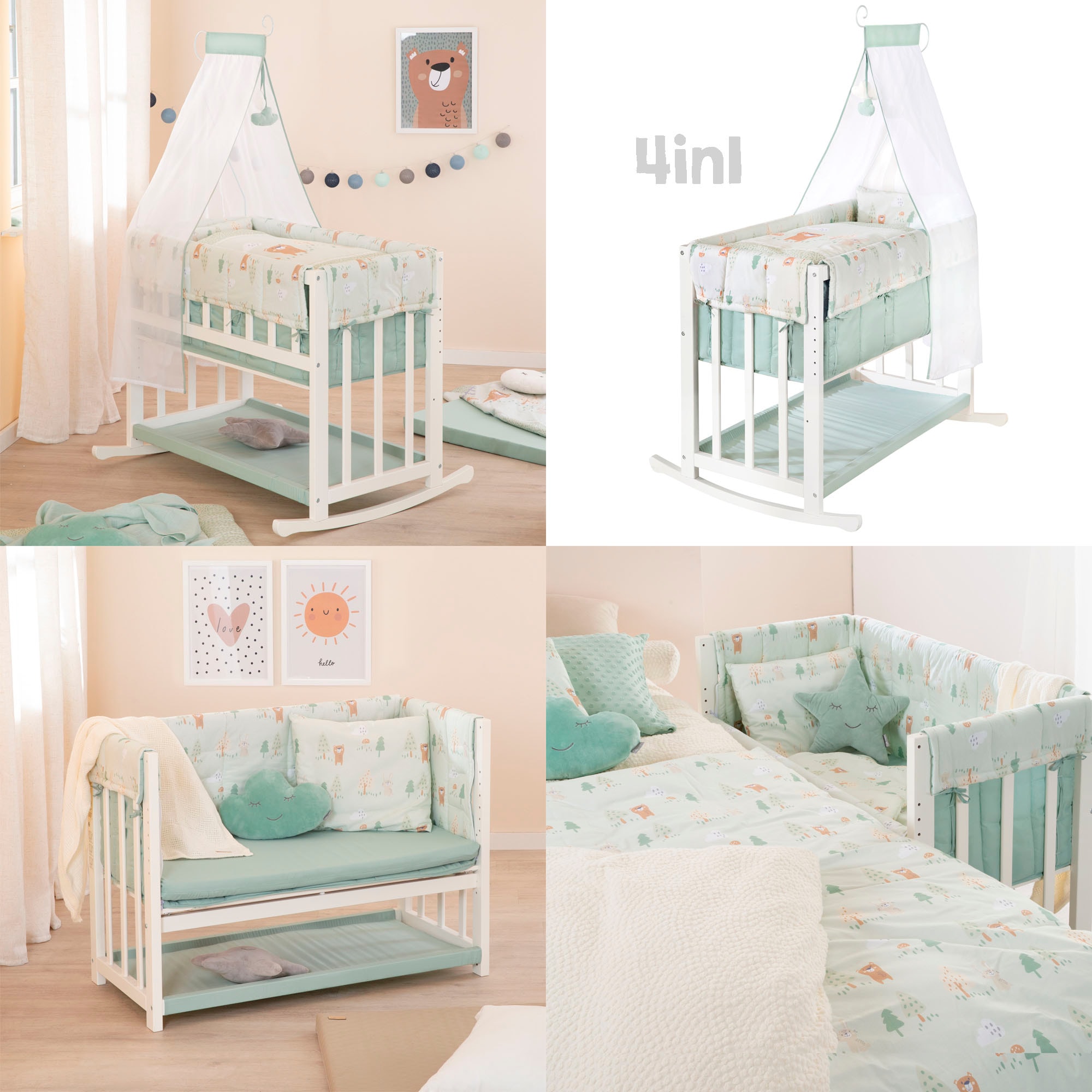 roba® Lit de camp »4in1, Woodland Buddies«