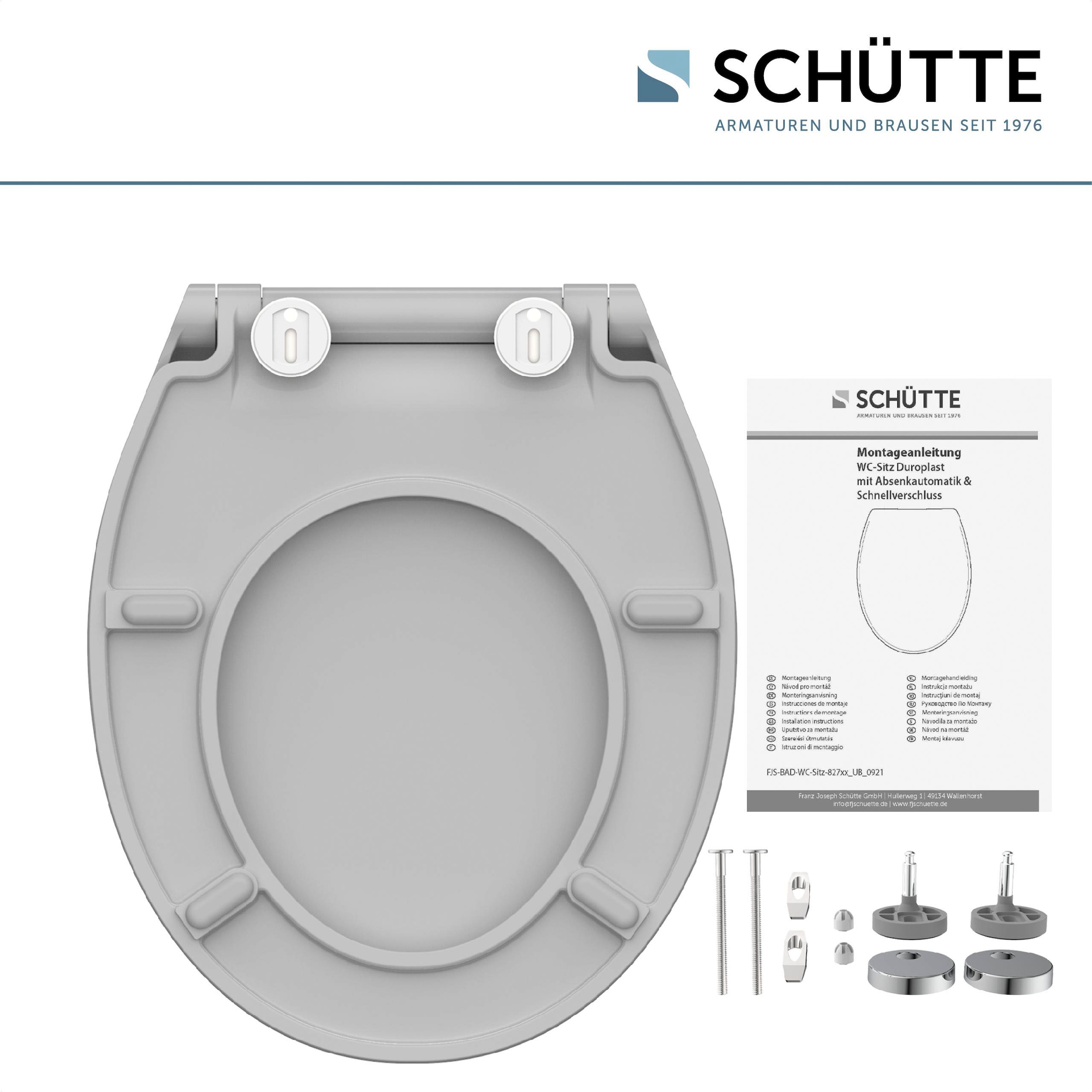 Schütte Siège de WC »SLIM« Duroplast, Absenkautomatik, Schnellverschluss, besonders flache Form