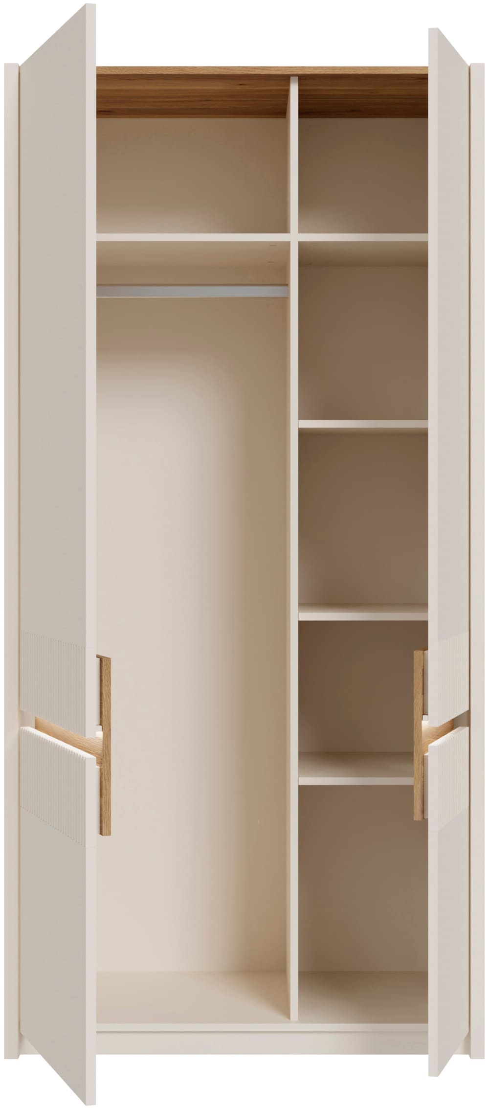 FORTE Armoire vestiaire »Oak Squere, Schrank, Stauraum, Kleiderstange inklusive« L/H/P env. 95,3x197,9x52 cm,  L/H/P 95,3/197,9/52cm 2 portes